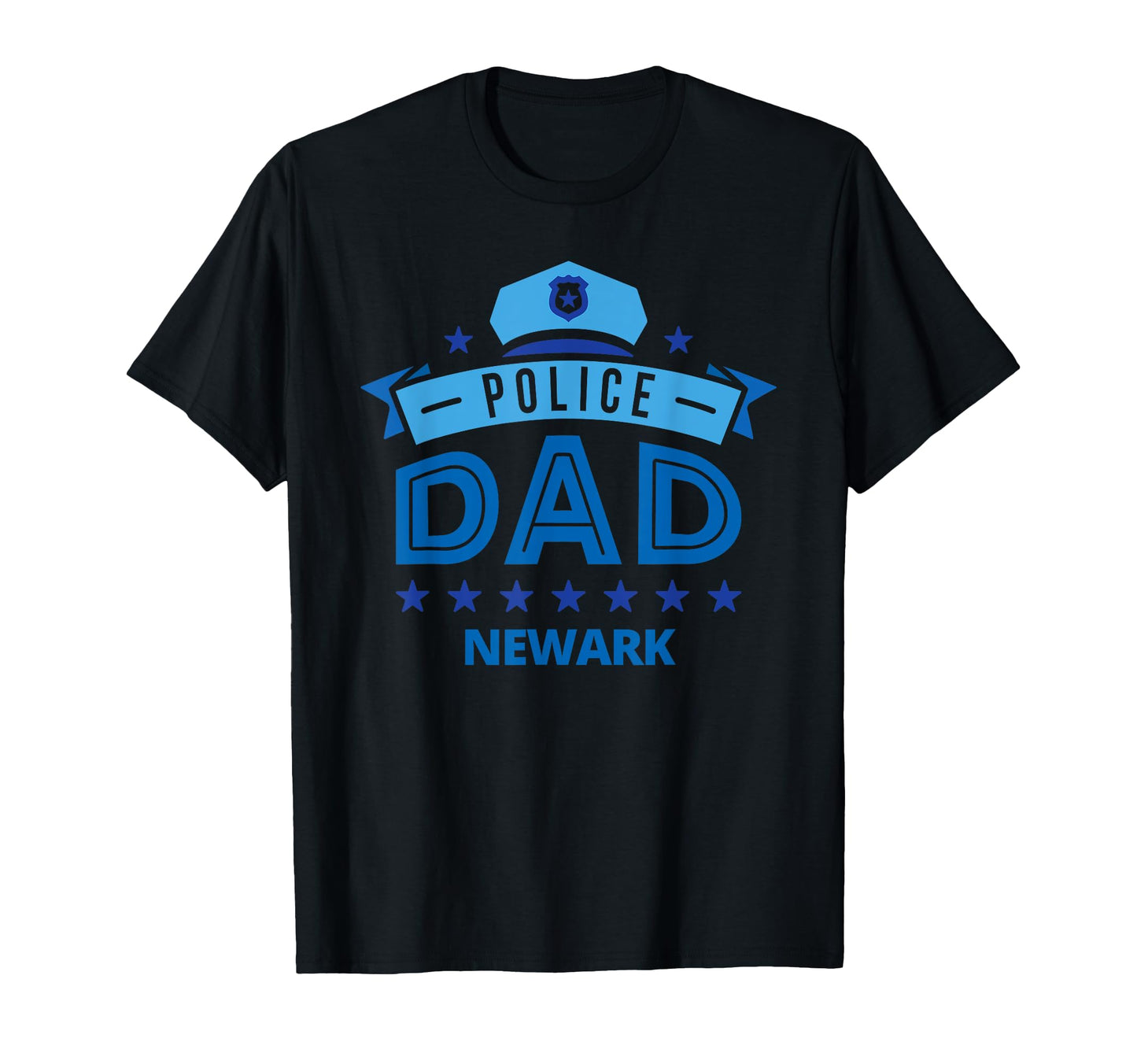 Police Dad Newark New Jersey Gift Father T-Shirt - Graphic Print for Adults - T-Shirt, Sweatshirt, Hoodie