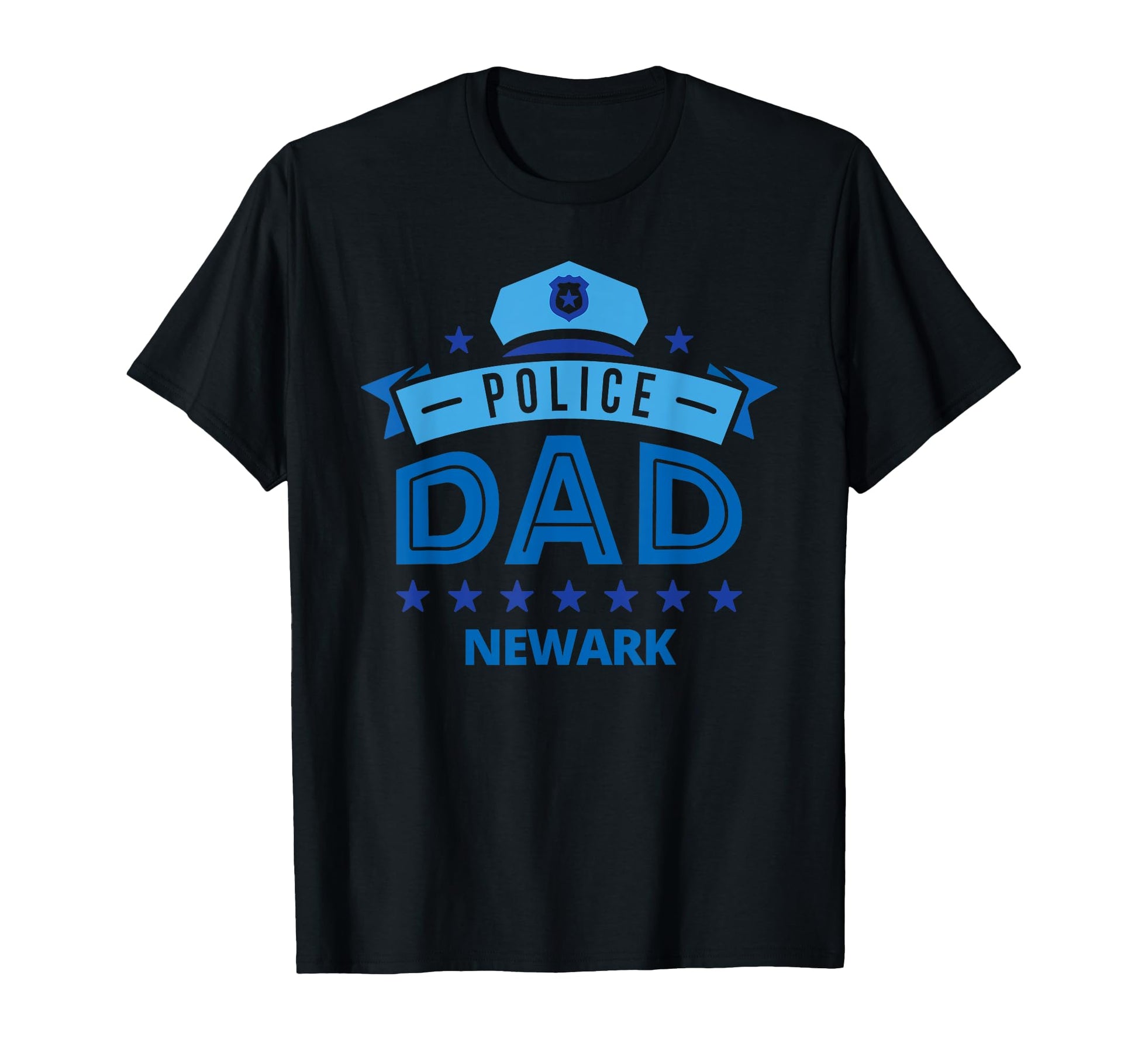 Police Dad Newark New Jersey Gift Father T-Shirt - Graphic Print for Adults - T-Shirt, Sweatshirt, Hoodie