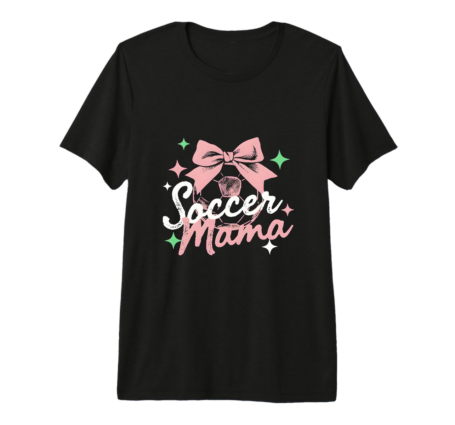 Soccer Mama Coquette Bow Sideline Soccer T-Shirt - Graphic Print Unisex - T-Shirt, Sweatshirt, Hoodie