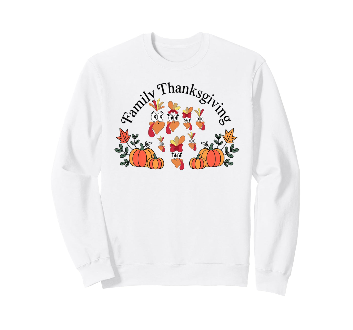 Turkey Family 7 Couple Mom Dad Sweatshirt - Minimalist Print Unisex - T-Shirt, Sweatshirt, Hoodie