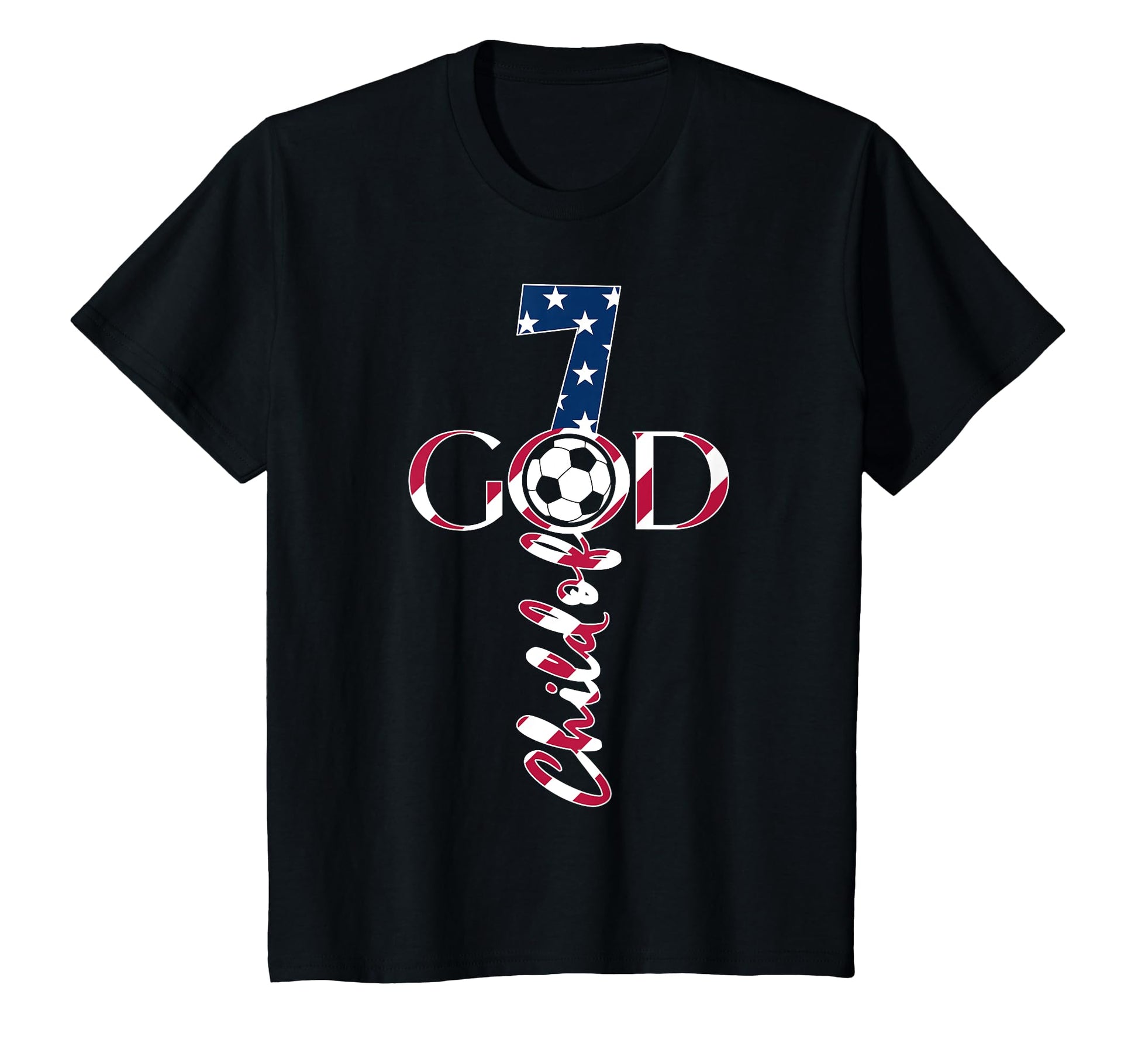 Jesus 7 Years Child God Soccer 7Th T-Shirt - Aesthetic Graphic for Adults - T-Shirt, Sweatshirt, Hoodie