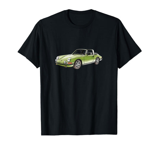 911 Car Watercolor Sketch Art T-Shirt - Fun Novelty Design for Adults - T-Shirt, Sweatshirt, Hoodie