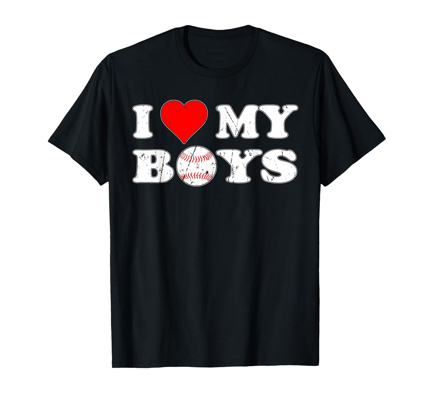 I Love My Mom Or Dad Heart Baseball T-Shirt - Novelty Apparel Unisex - T-Shirt, Sweatshirt, Hoodie