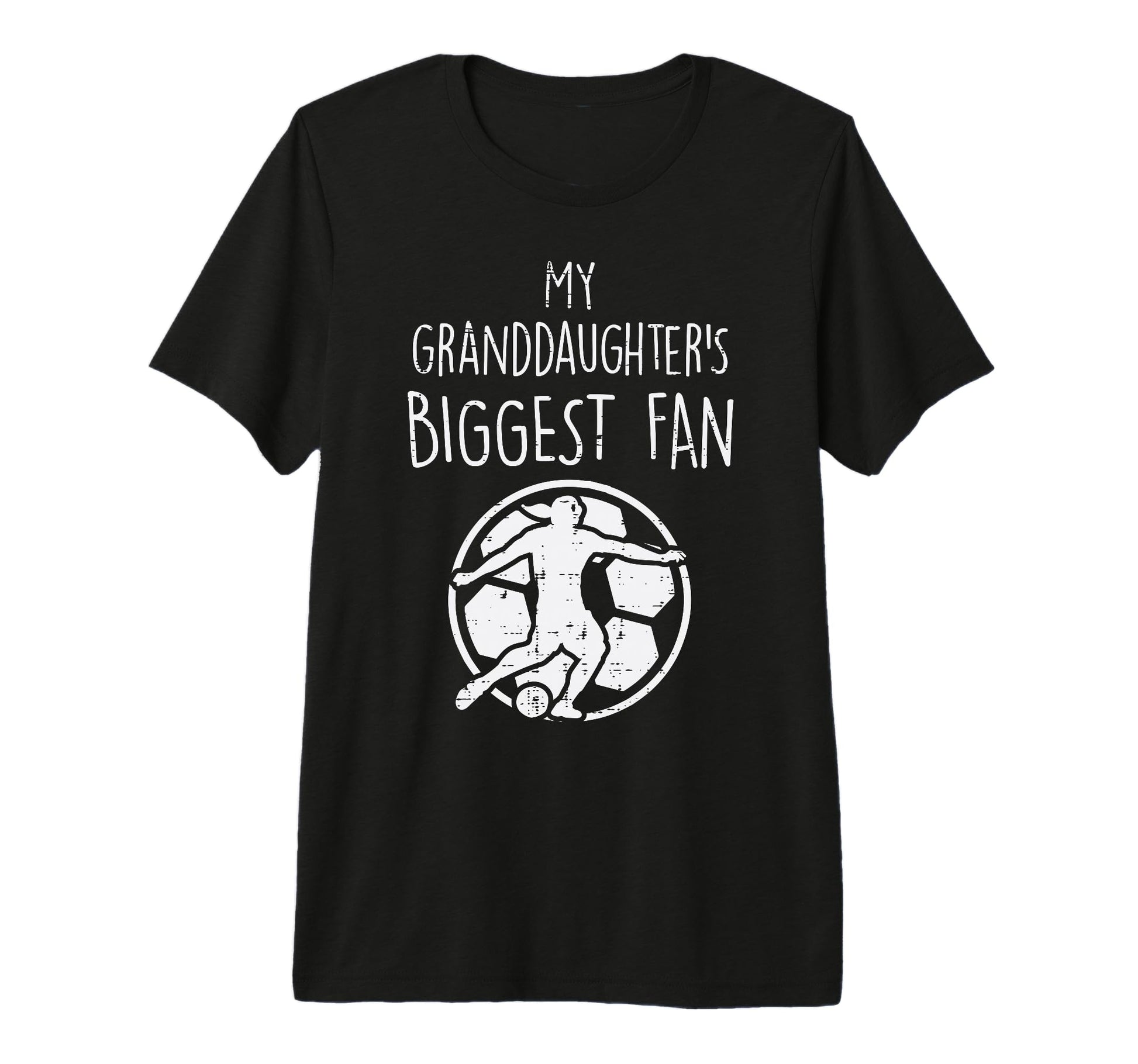 Granddaughters Biggest Fan Soccer Football T-Shirt - Unique Graphic Unisex - T-Shirt, Sweatshirt, Hoodie