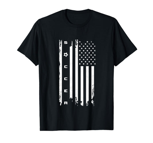 American Flag Soccer Soccer T-Shirt - Streetwear Style for Adults - T-Shirt, Sweatshirt, Hoodie