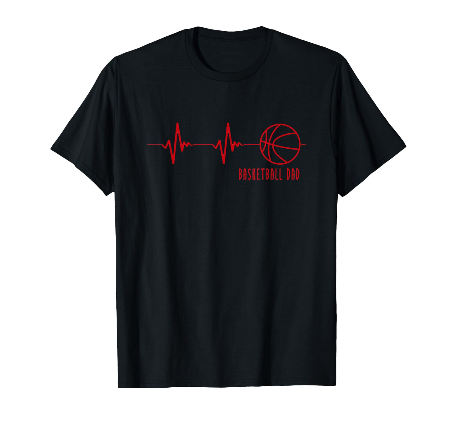 Basketball Dad Heartbeat T-Shirt - Unique Graphic Unisex - T-Shirt, Sweatshirt, Hoodie