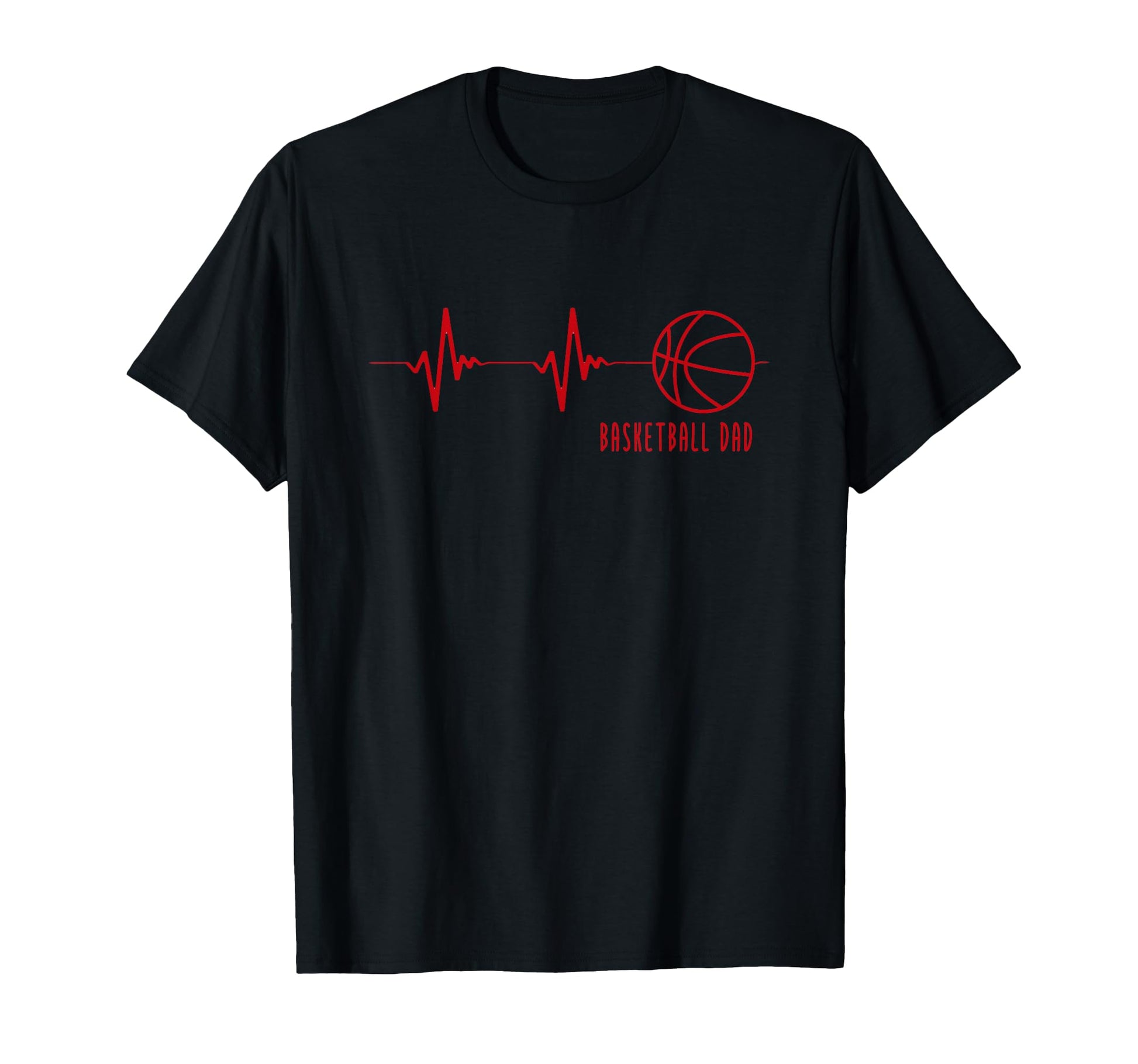 Basketball Dad Heartbeat T-Shirt - Unique Graphic Unisex - T-Shirt, Sweatshirt, Hoodie