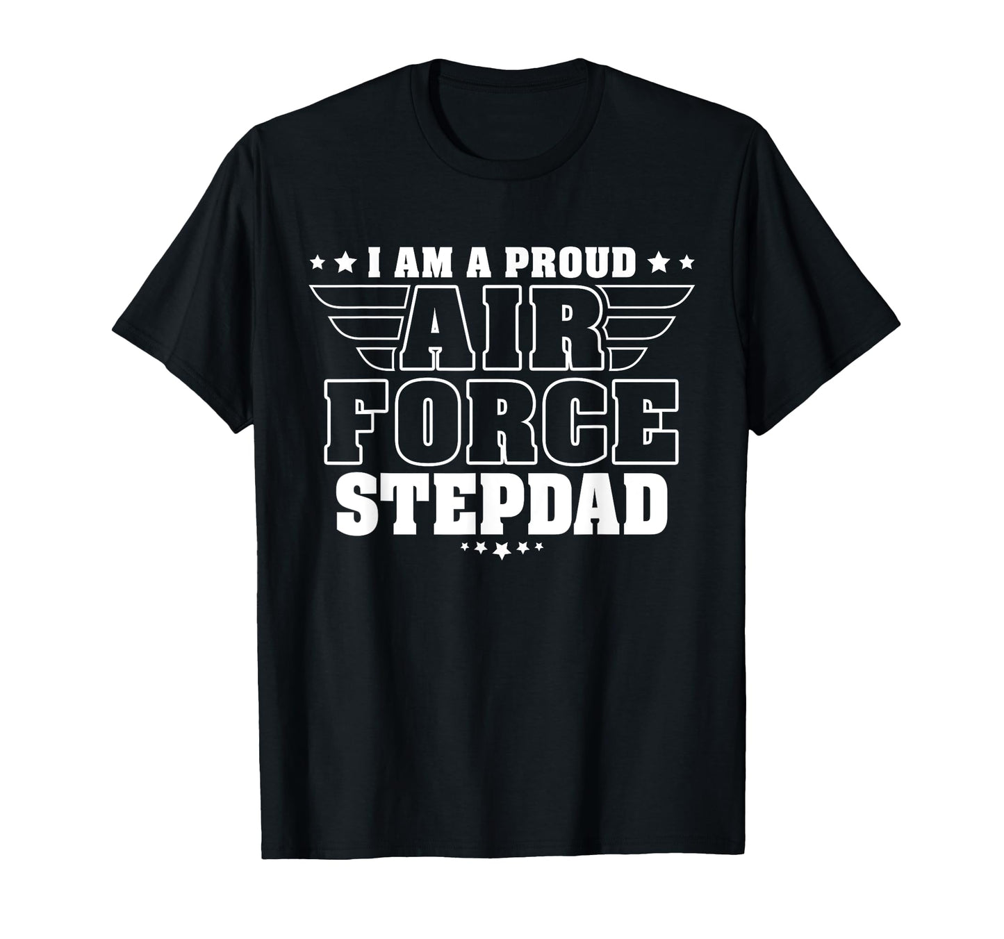 Proud Air Force Stepdad Patriotic T-Shirt - Custom Art Print for Adults - T-Shirt, Sweatshirt, Hoodie