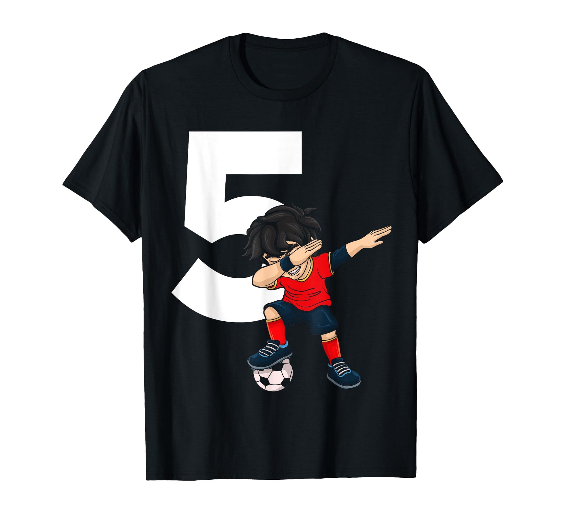 5 Soccer Birthday Gift Soccer Fan T-Shirt - Aesthetic Graphic Men Women - T-Shirt, Sweatshirt, Hoodie