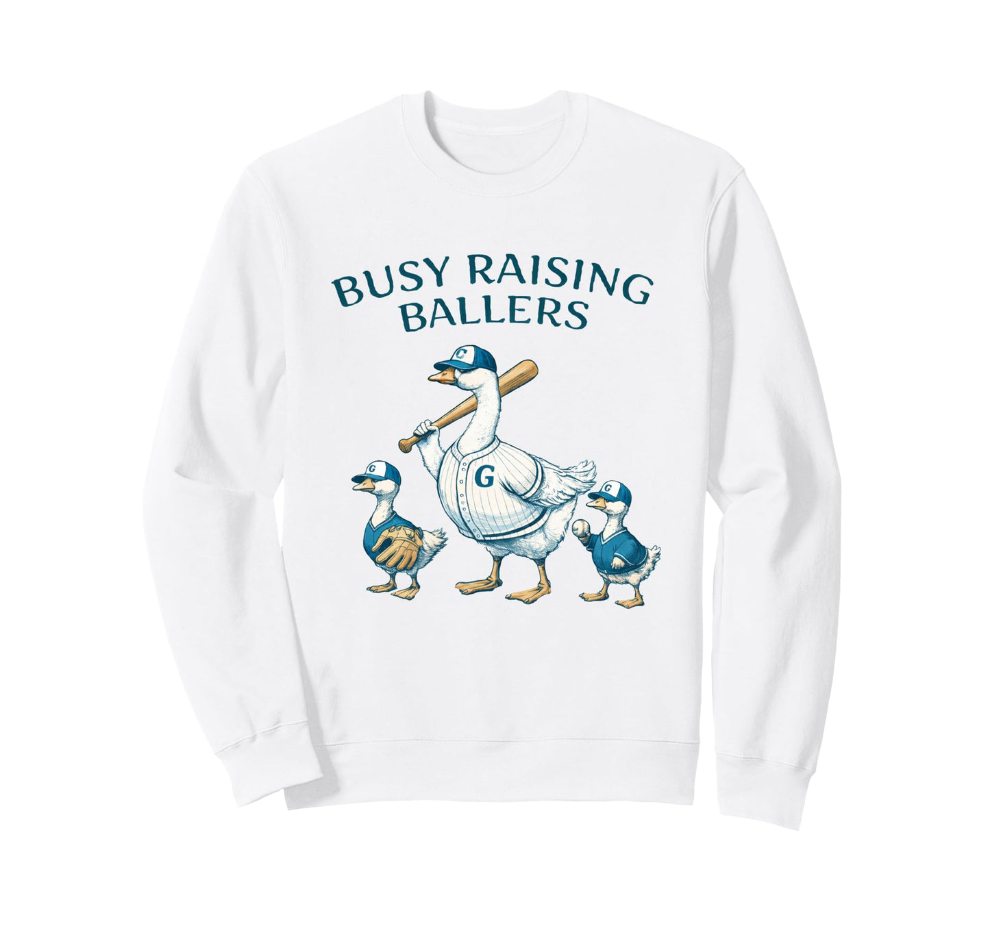 Busy Raising Baller Baseball Sweatshirt - Unique Graphic for Adults - T-Shirt, Sweatshirt, Hoodie