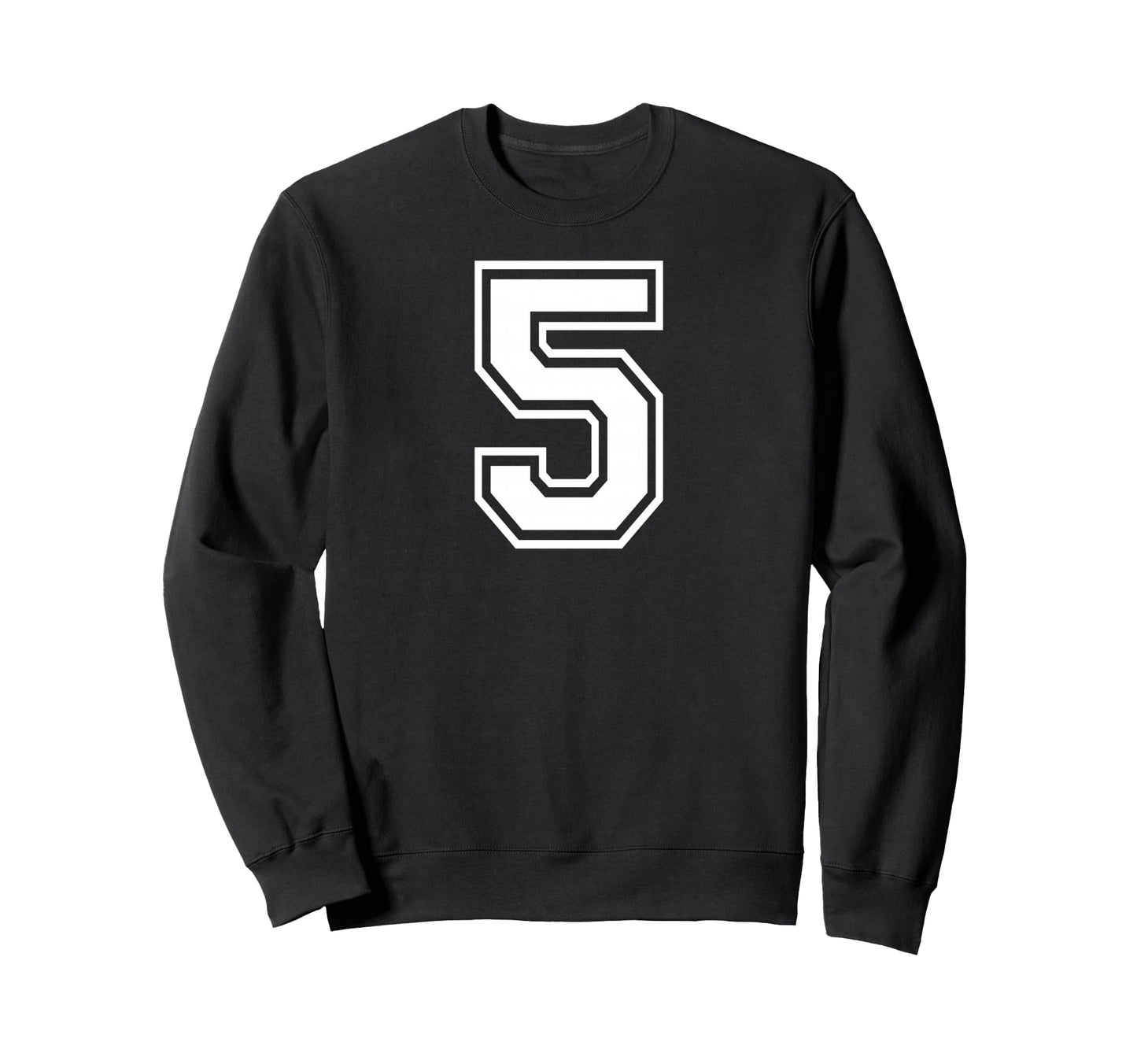 5 Number Five Team Sports Sweatshirt - Fun Novelty Design for Adults - T-Shirt, Sweatshirt, Hoodie