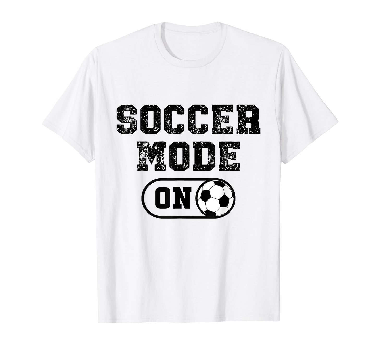 Soccer Mode Distressed Football Sport T-Shirt - Trendy Graphic for Adults - T-Shirt, Sweatshirt, Hoodie