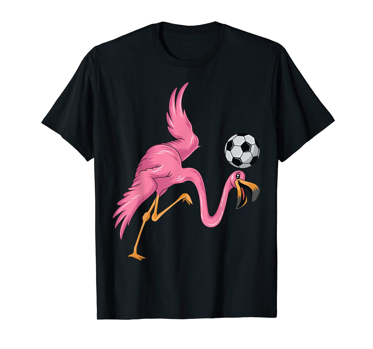 Flamingo Playing Soccer Flamingo T-Shirt - Casual Everyday Wear Men Women - T-Shirt, Sweatshirt, Hoodie