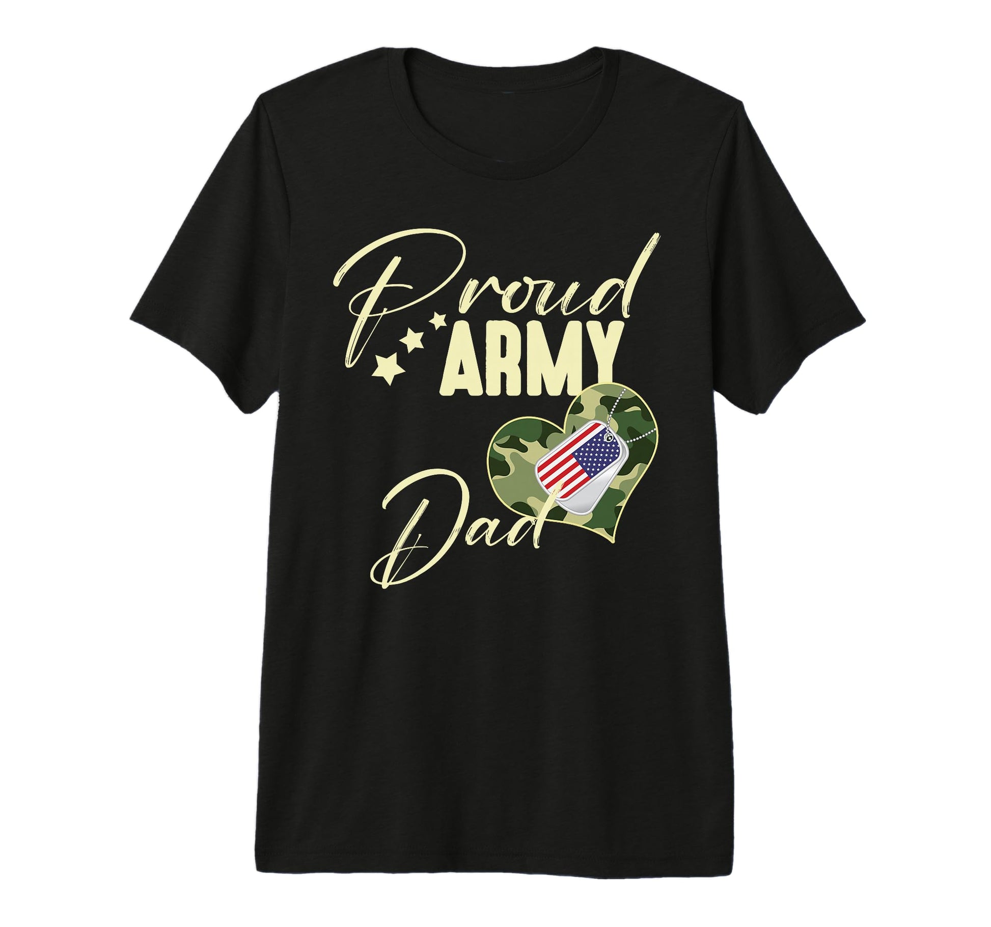 Proud Army Dad Camouflage Dog T-Shirt - Casual Everyday Wear for Adults - T-Shirt, Sweatshirt, Hoodie