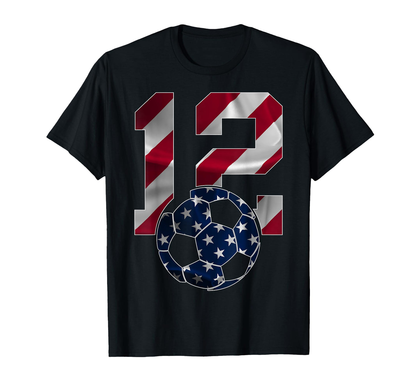Number 12 Years Soccer 12Th T-Shirt - Casual Everyday Wear Men Women - T-Shirt, Sweatshirt, Hoodie