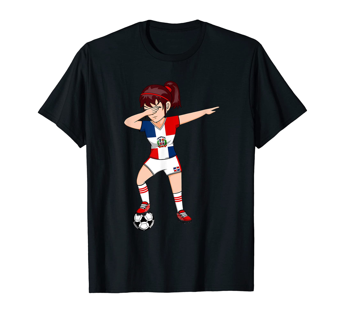 Dabbing Soccer Dominican Republic T-Shirt - Unique Graphic Men Women - T-Shirt, Sweatshirt, Hoodie