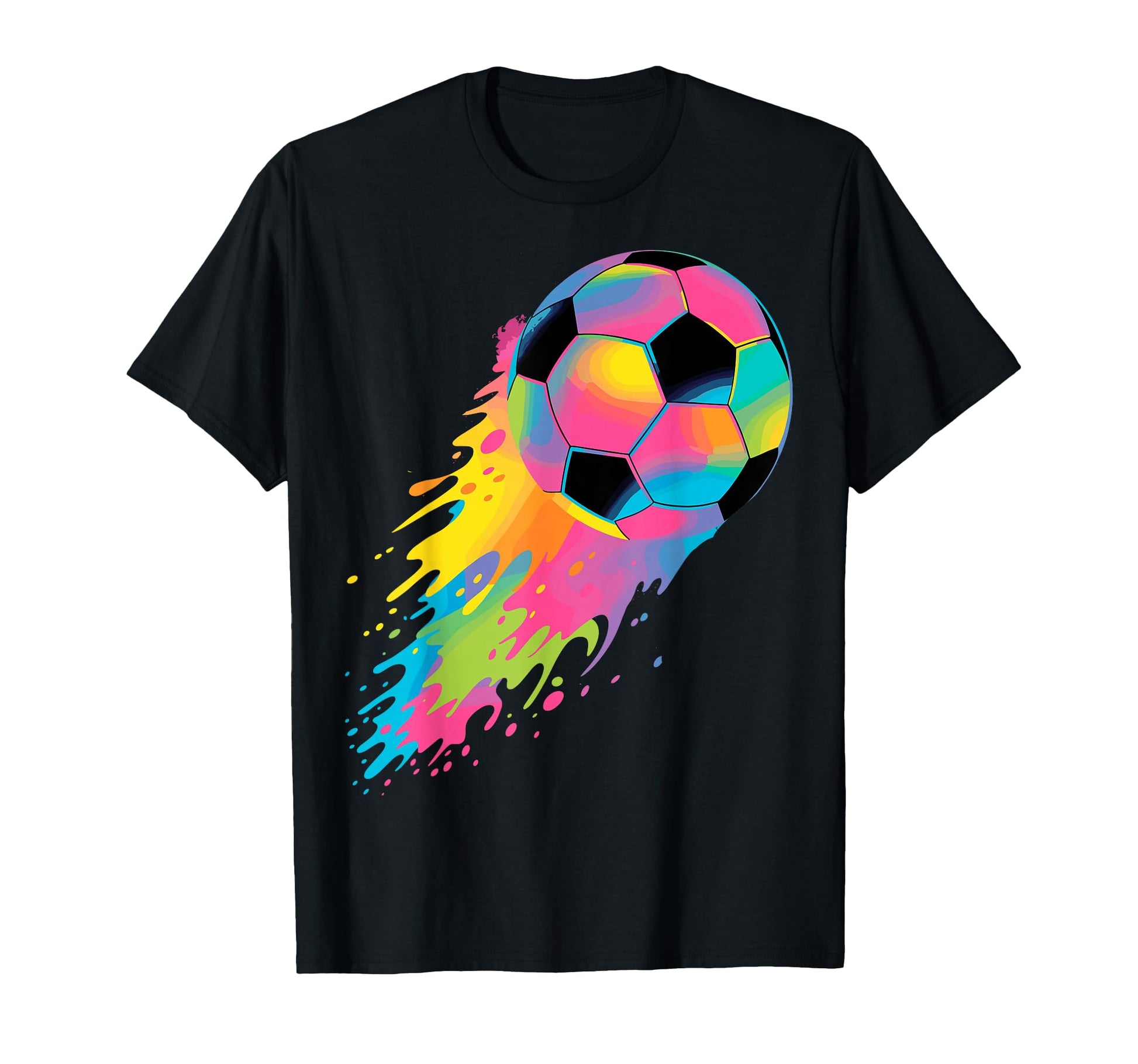 Colorful Splash Art Soccer Football T-Shirt - Aesthetic Graphic Unisex - T-Shirt, Sweatshirt, Hoodie
