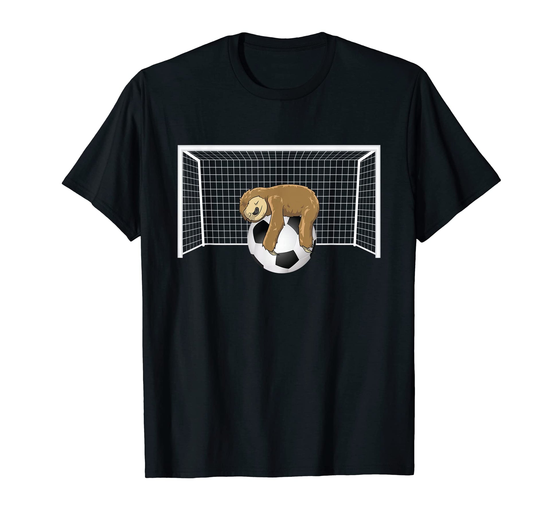 Lazy Sloth Soccer Ball Funny Soccer T-Shirt - Fun Novelty Design Men Women - T-Shirt, Sweatshirt, Hoodie