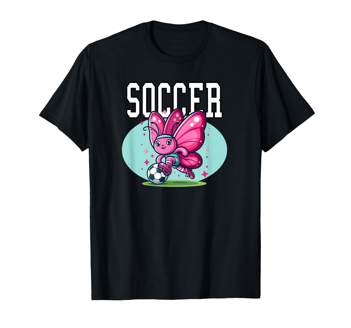 Soccer Butterfly Playing Soccer T-Shirt - Casual Everyday Wear for Adults - T-Shirt, Sweatshirt, Hoodie