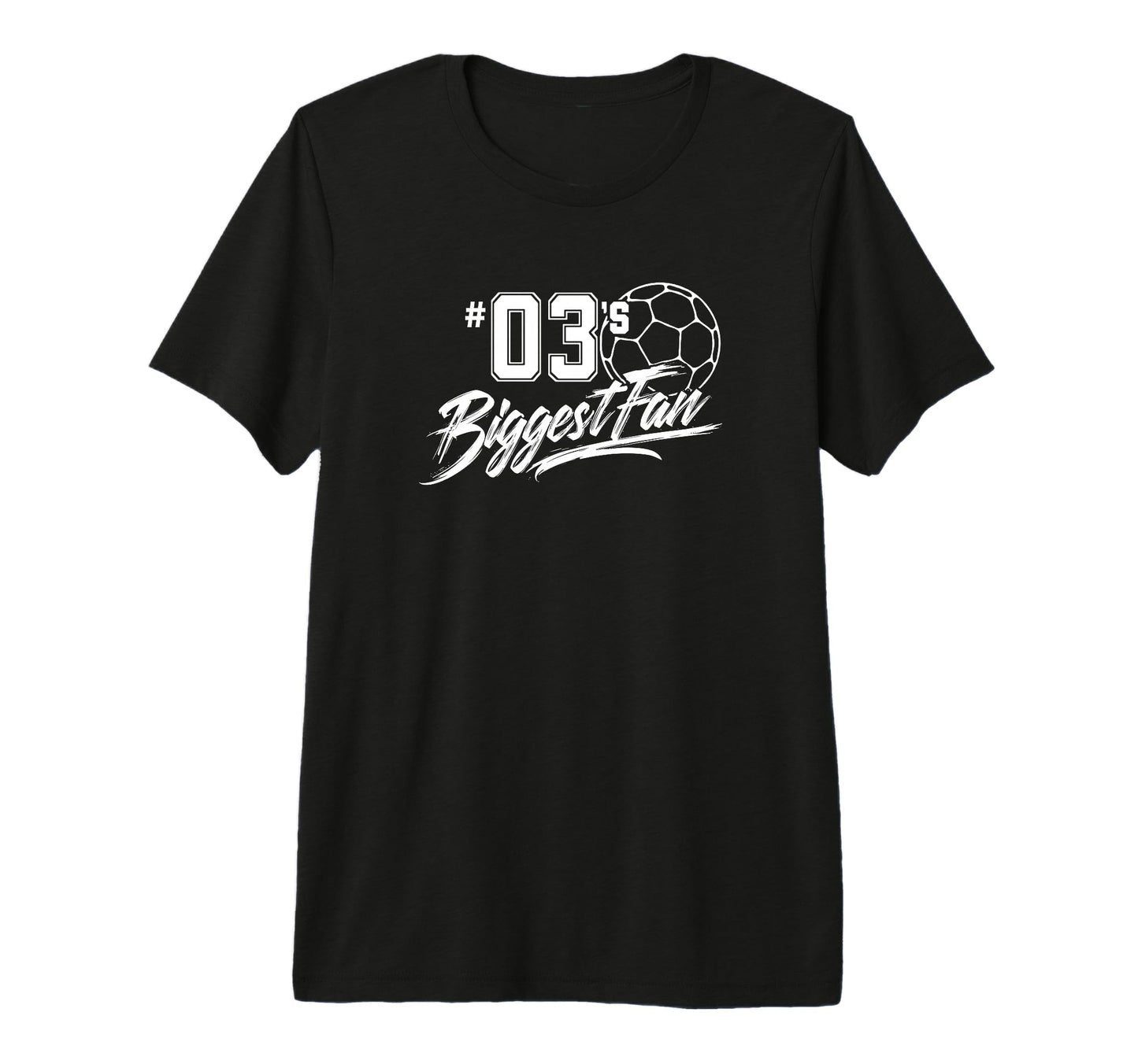 Number 03S Biggest Fan Soccer Player T-Shirt - Minimalist Print for Adults - T-Shirt, Sweatshirt, Hoodie