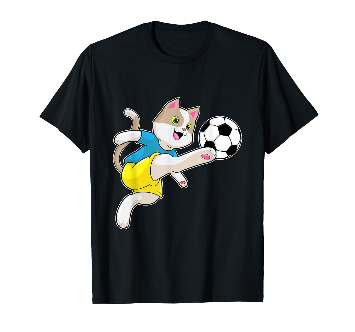 Cat Soccer Player Soccer Sports T-Shirt - Streetwear Style for Adults - T-Shirt, Sweatshirt, Hoodie