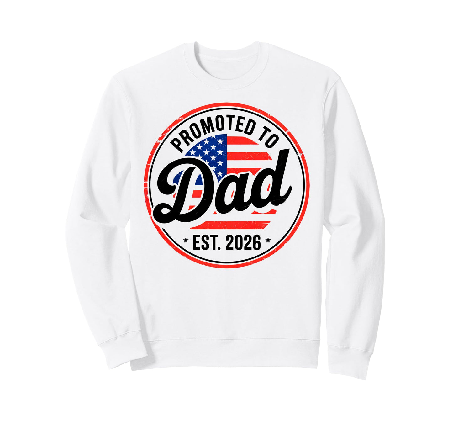 Promoted To Dad Est 2026 Usa Sweatshirt - Casual Everyday Wear for Adults - T-Shirt, Sweatshirt, Hoodie
