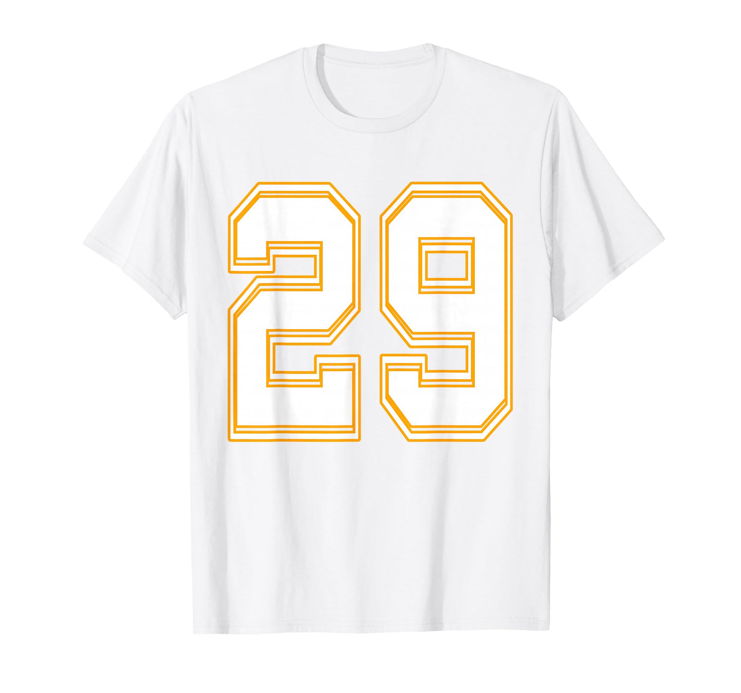 Number 29 Red Yellow White Football T-Shirt - Unique Graphic Unisex - T-Shirt, Sweatshirt, Hoodie
