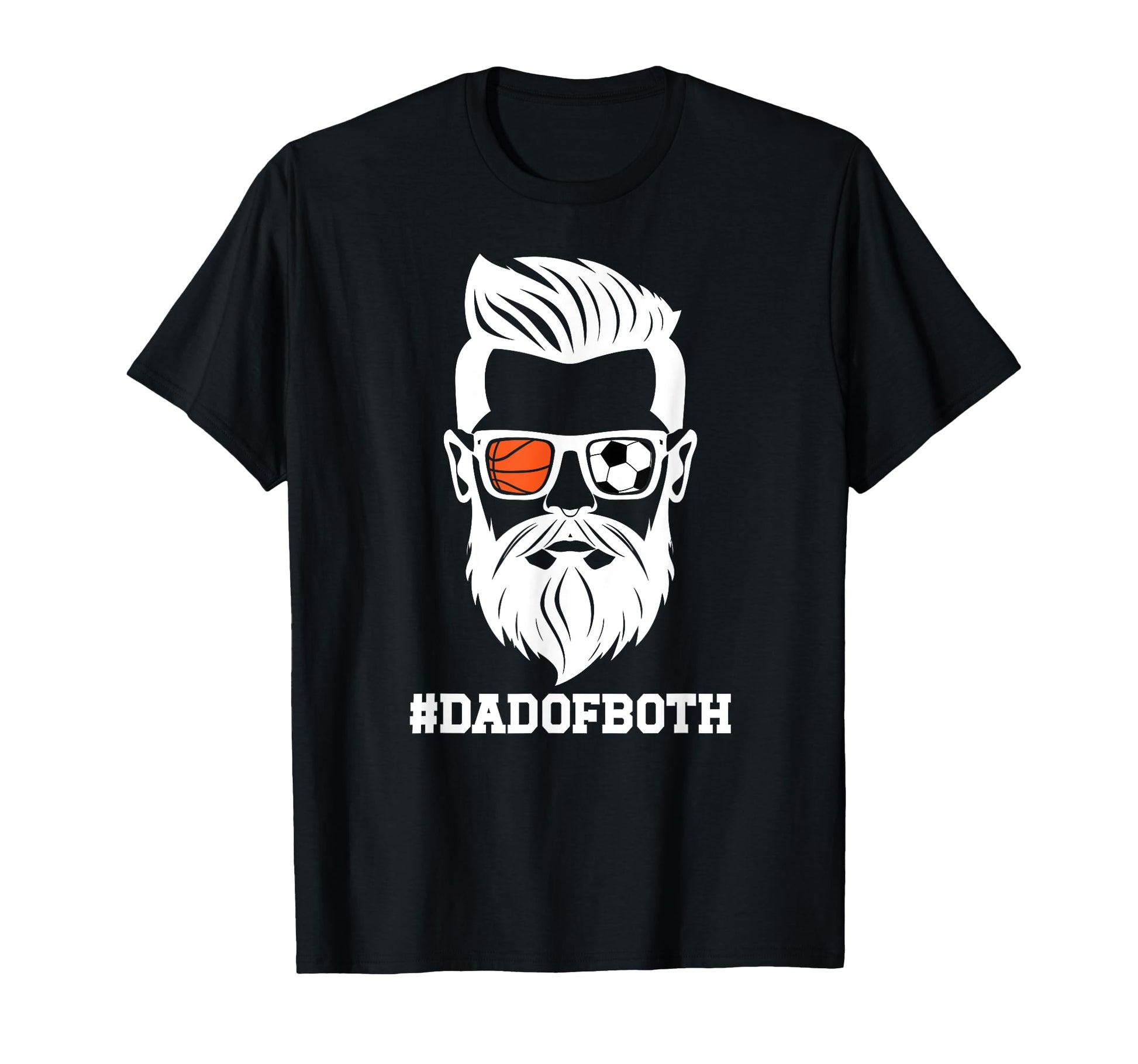 Dad Both Soccer Basketball Dad Ballers T-Shirt - Novelty Apparel for Adults - T-Shirt, Sweatshirt, Hoodie