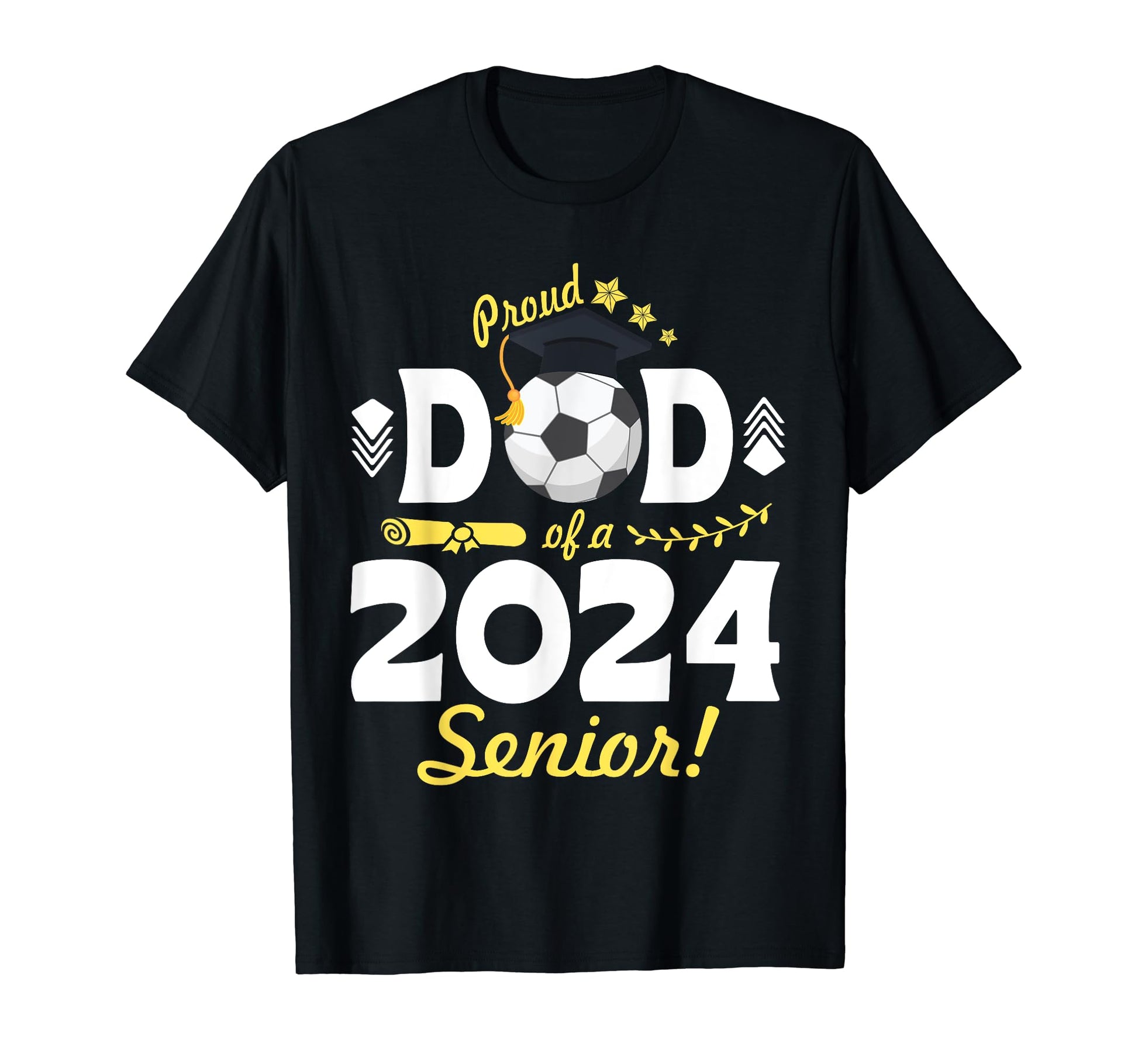 Proud Dad 2024 Soccer Player T-Shirt - Fun Novelty Design for Adults - T-Shirt, Sweatshirt, Hoodie