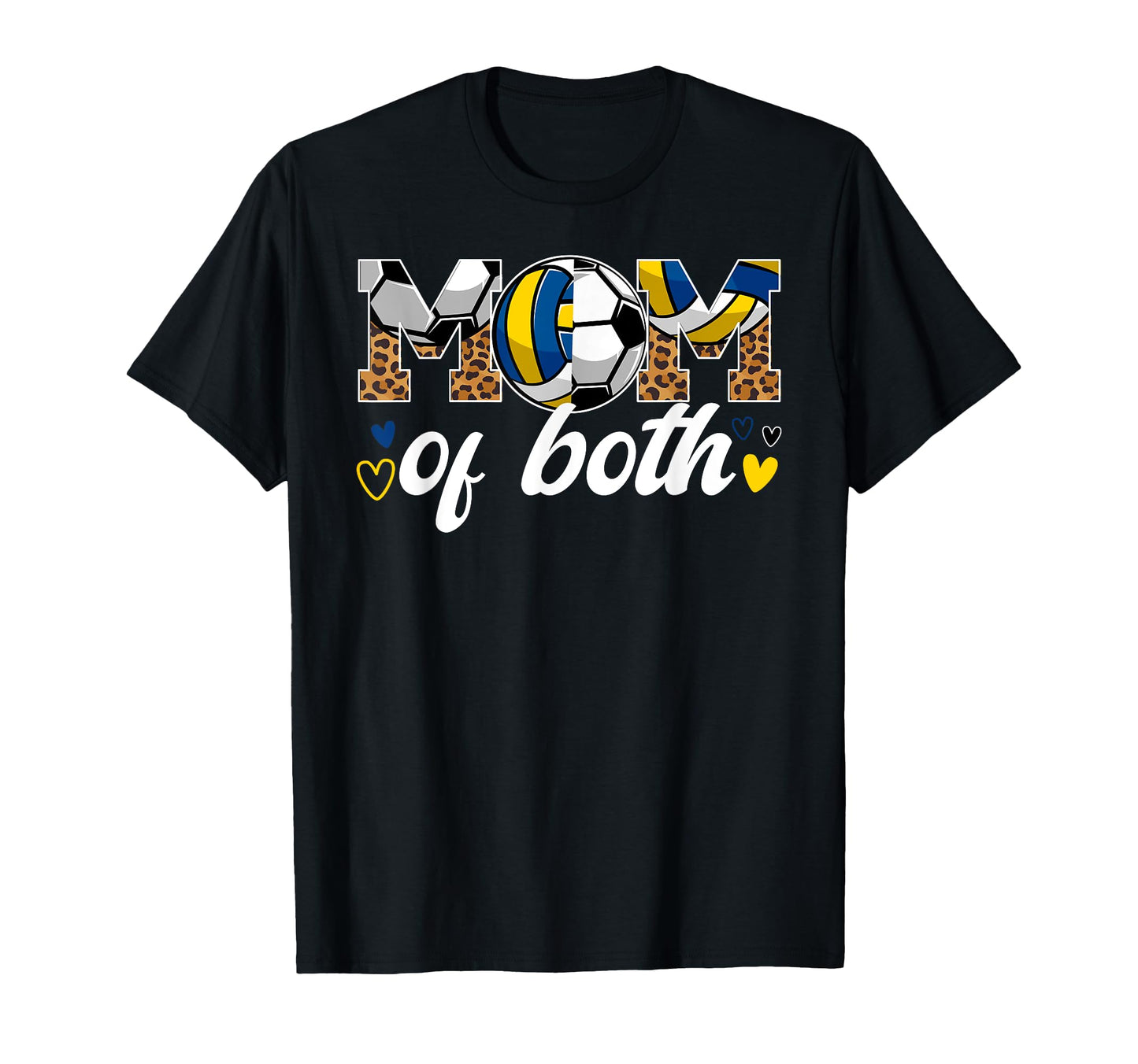 Mom Both Leopard Soccer Volleyball Mom T-Shirt - Minimalist Print Men Women - T-Shirt, Sweatshirt, Hoodie