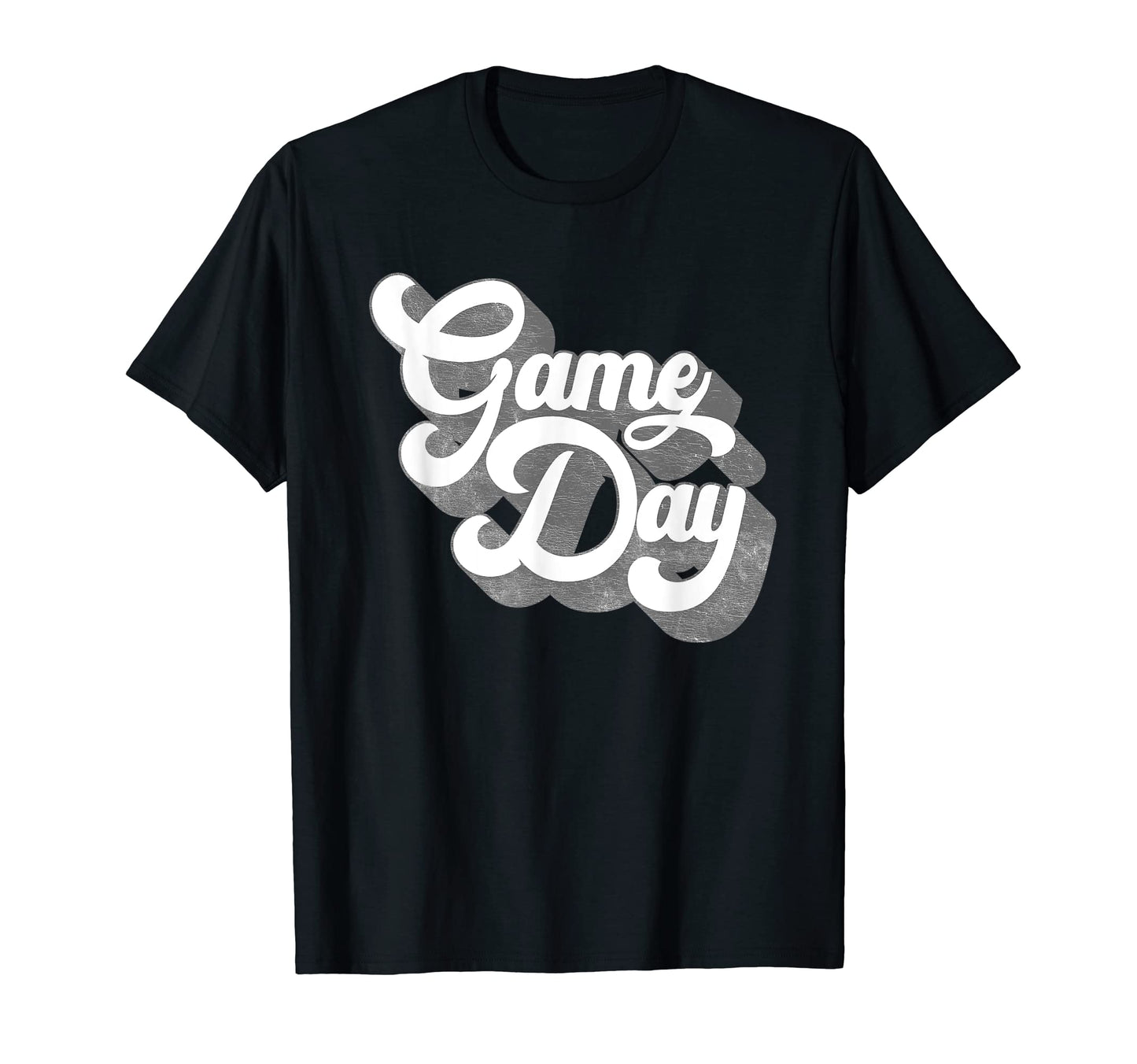 Game Day White Silver Sports Soccer T-Shirt - Minimalist Print Unisex - T-Shirt, Sweatshirt, Hoodie
