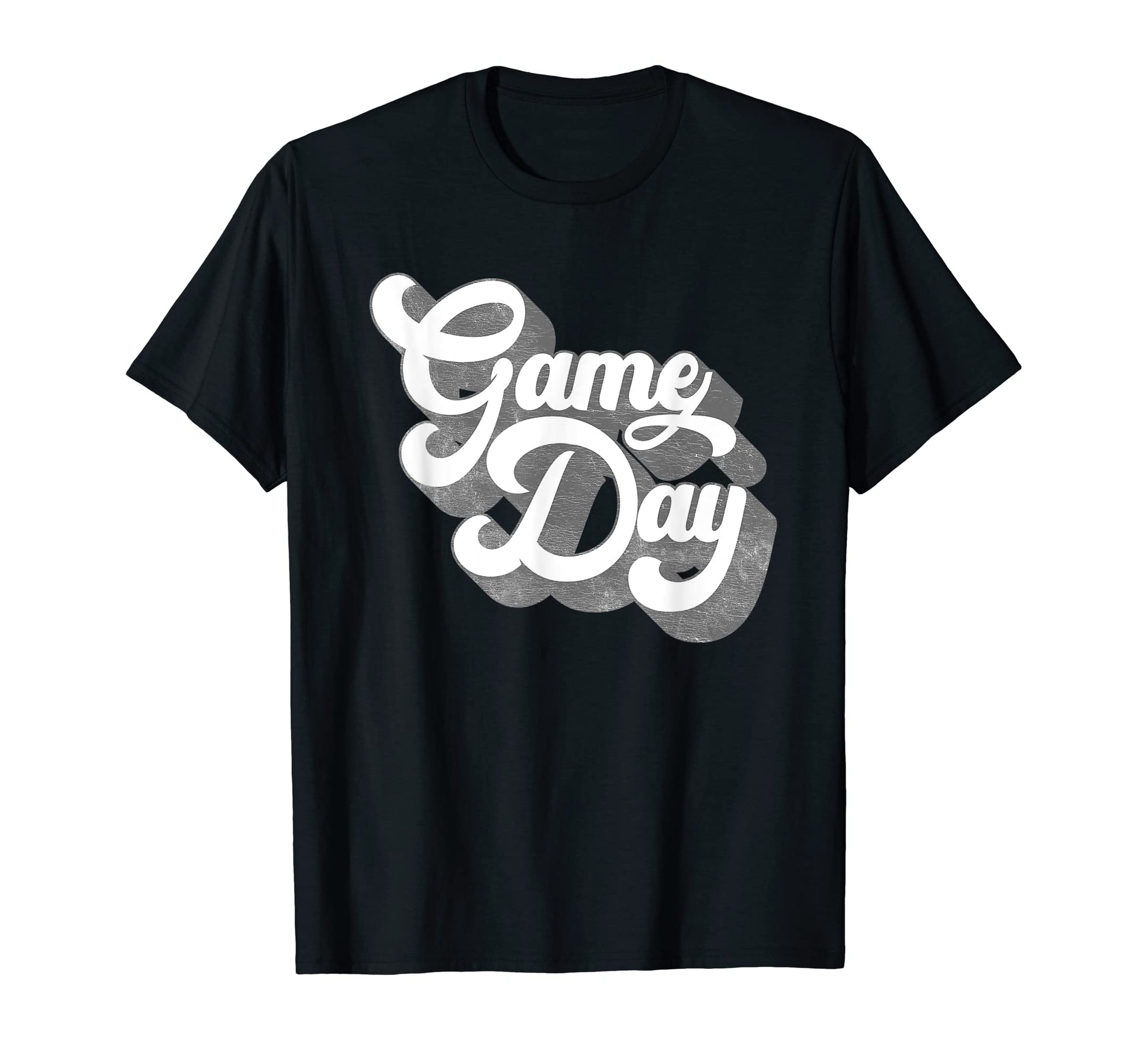 Game Day White Silver Sports Soccer T-Shirt - Minimalist Print Unisex - T-Shirt, Sweatshirt, Hoodie
