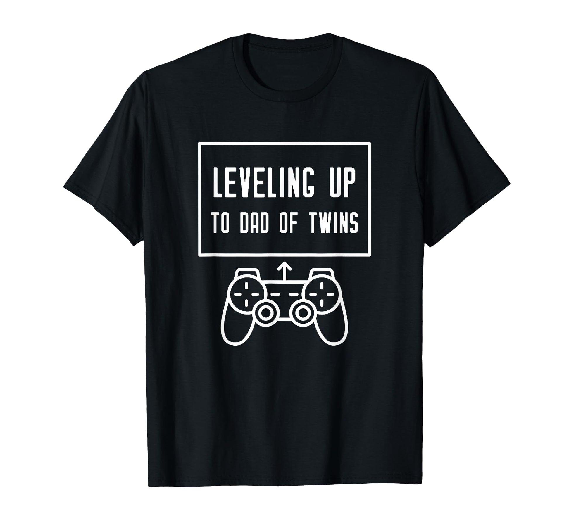 Leveling Up To Dad Twins Video Gamer T-Shirt - Novelty Apparel for Adults - T-Shirt, Sweatshirt, Hoodie
