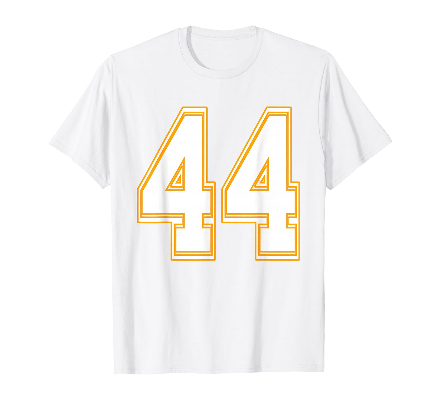 Number 44 Red Yellow White Football T-Shirt - Graphic Print Unisex - T-Shirt, Sweatshirt, Hoodie