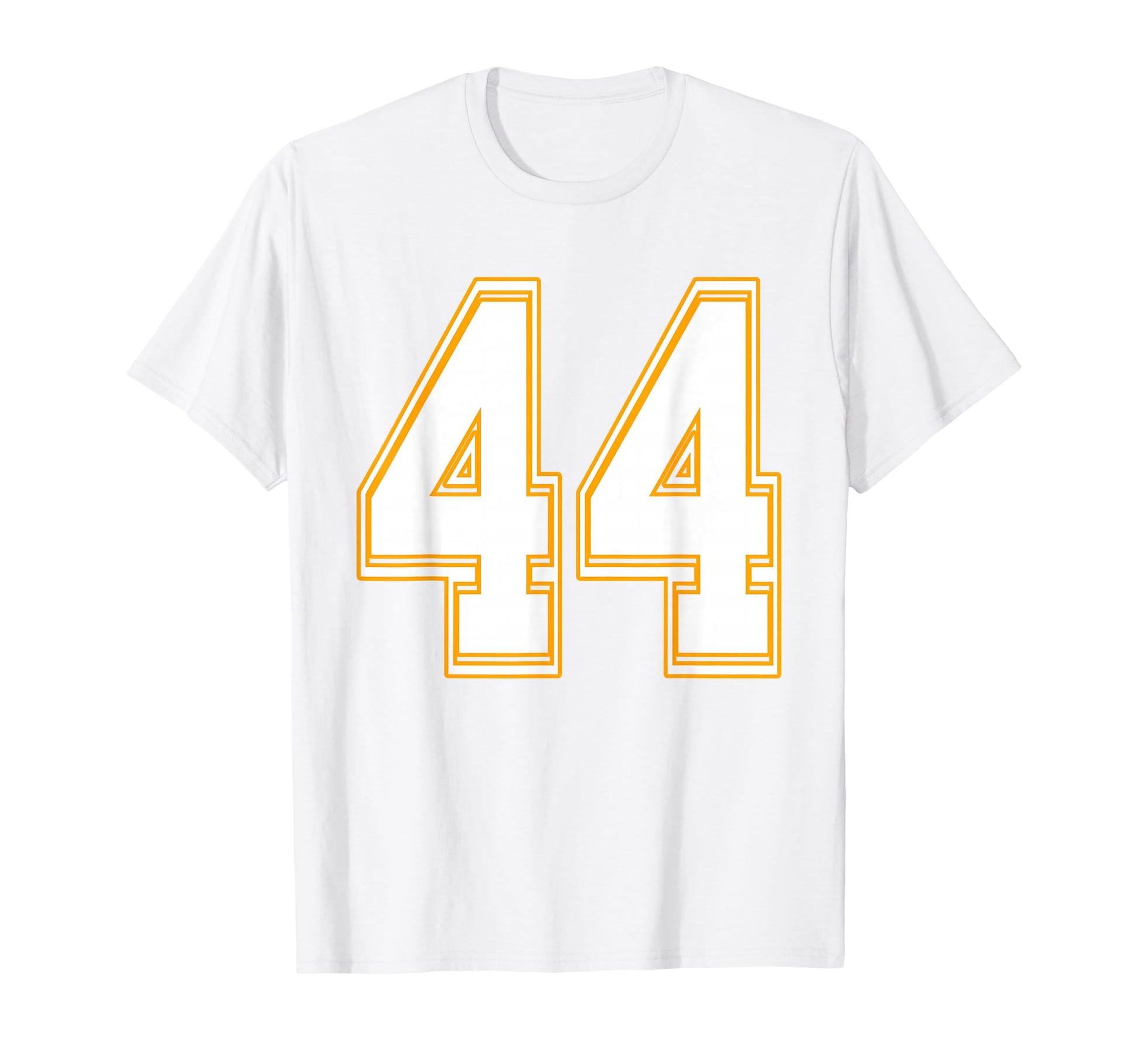 Number 44 Red Yellow White Football T-Shirt - Graphic Print Unisex - T-Shirt, Sweatshirt, Hoodie