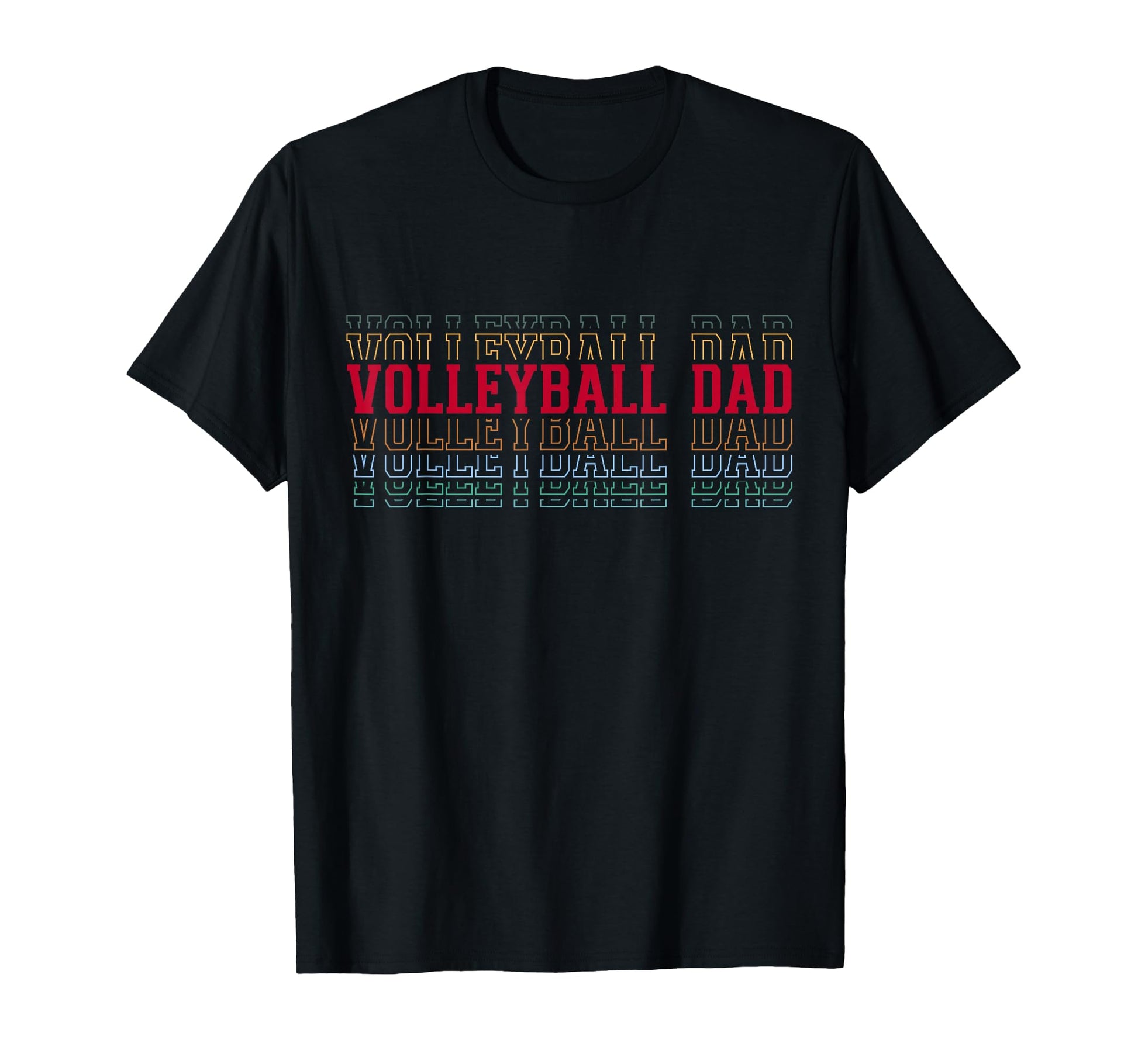 Volleyball Dad Funny Layered Text Father T-Shirt - Minimalist Print Unisex - T-Shirt, Sweatshirt, Hoodie