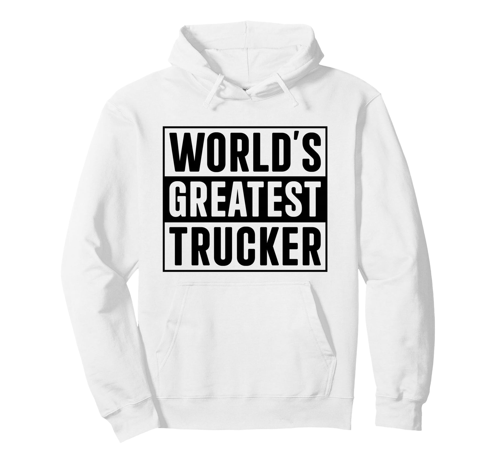 Best Trucker Dad Worlds Greatest Hoodie - Fun Novelty Design for Adults - T-Shirt, Sweatshirt, Hoodie
