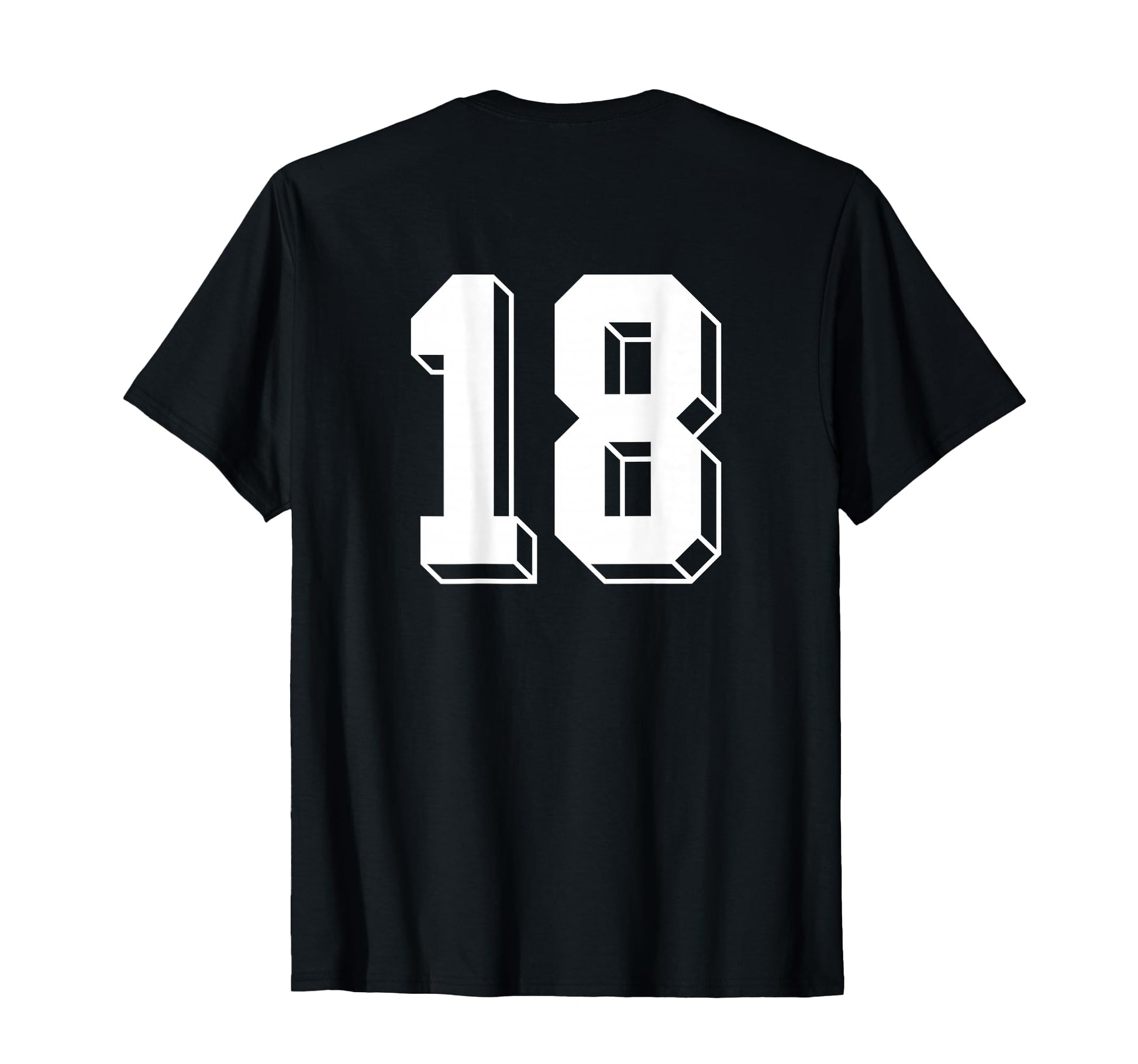 Number 18 Backside 80S 90S Team T-Shirt - Casual Everyday Wear for Adults - T-Shirt, Sweatshirt, Hoodie