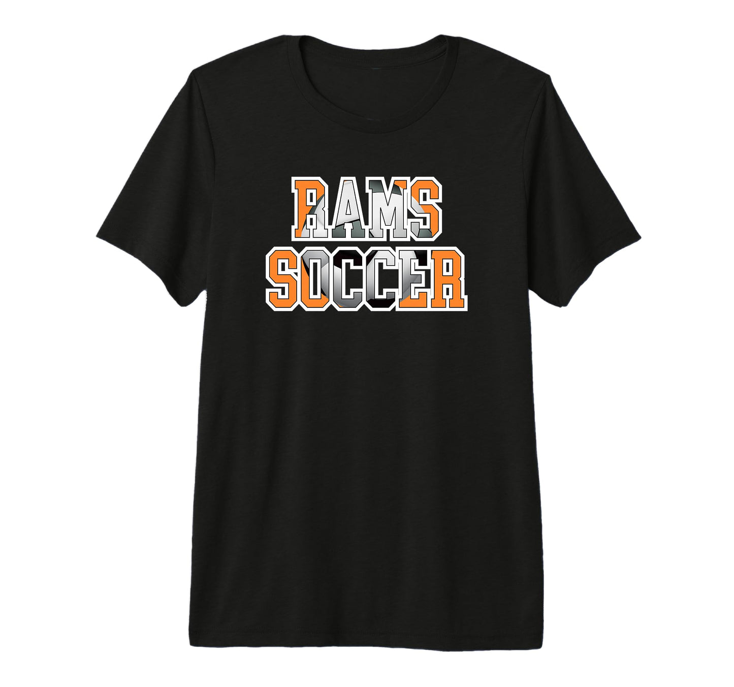 Rams Soccer Mom Game Day Mascot Orange T-Shirt - Trendy Graphic for Adults - T-Shirt, Sweatshirt, Hoodie