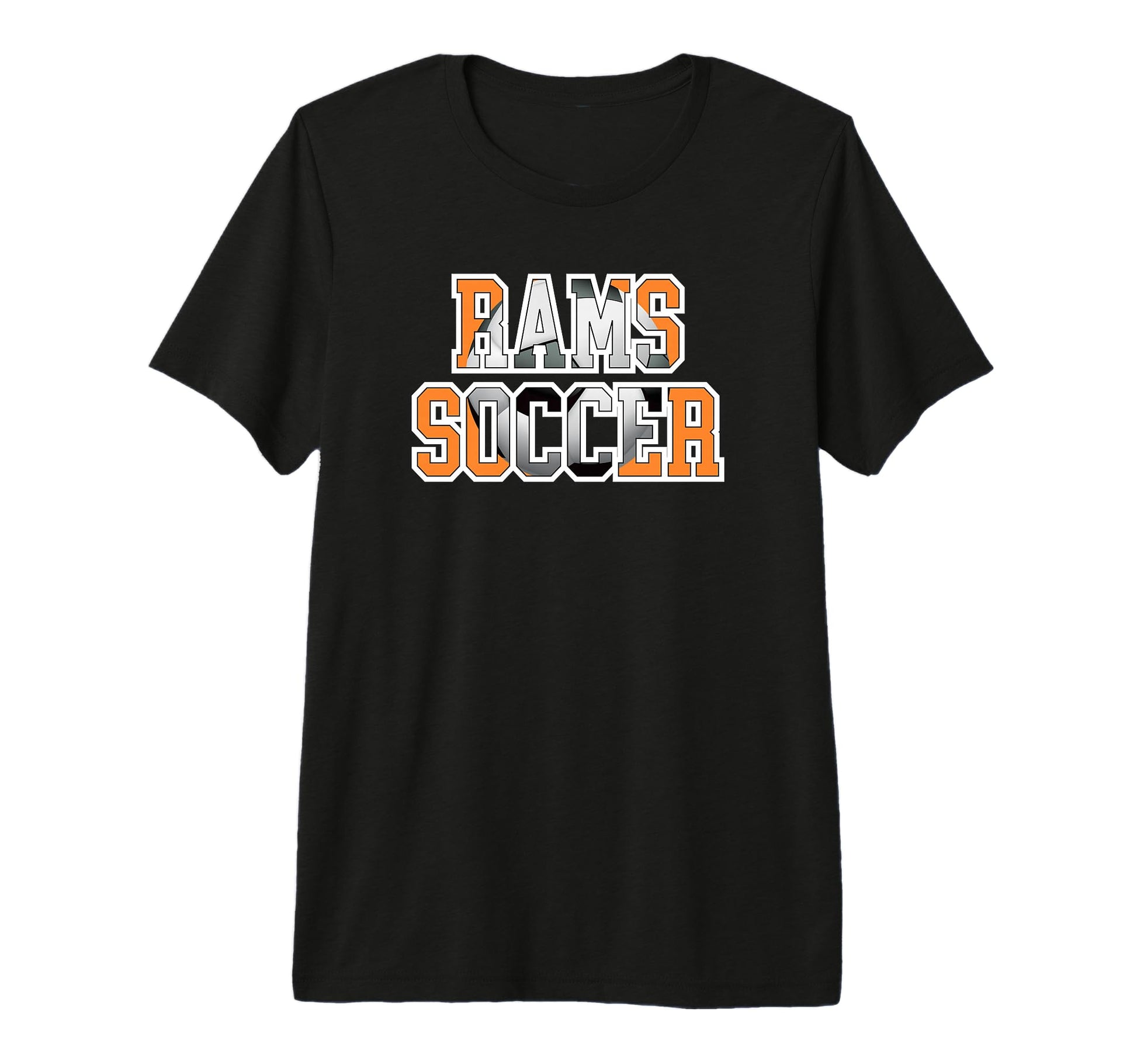 Rams Soccer Mom Game Day Mascot Orange T-Shirt - Trendy Graphic for Adults - T-Shirt, Sweatshirt, Hoodie