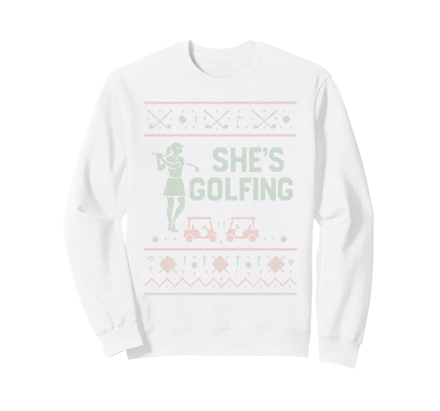 Shes Golfing Golfing Husband Golf Dad Sweatshirt - Streetwear Style Unisex - T-Shirt, Sweatshirt, Hoodie