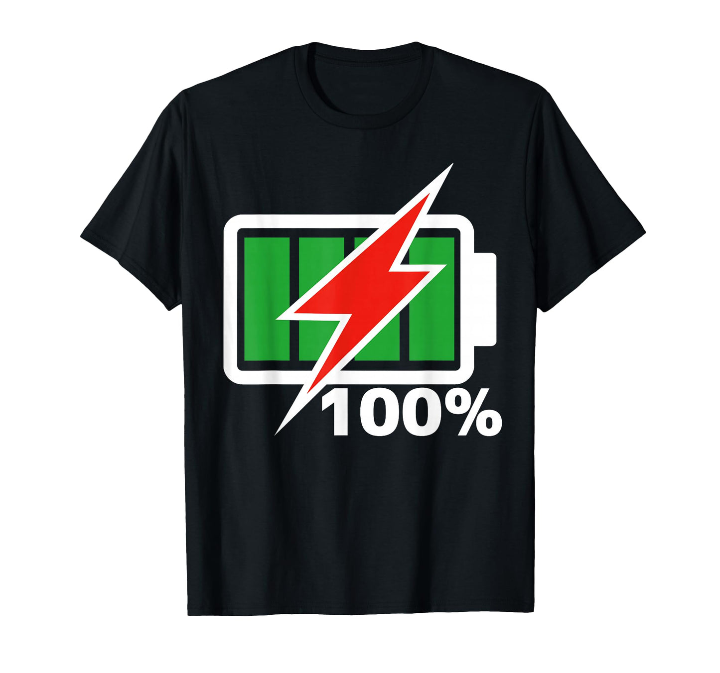 Battery 100 Full Energy Battery Battery T-Shirt - Minimalist Print Unisex - T-Shirt, Sweatshirt, Hoodie