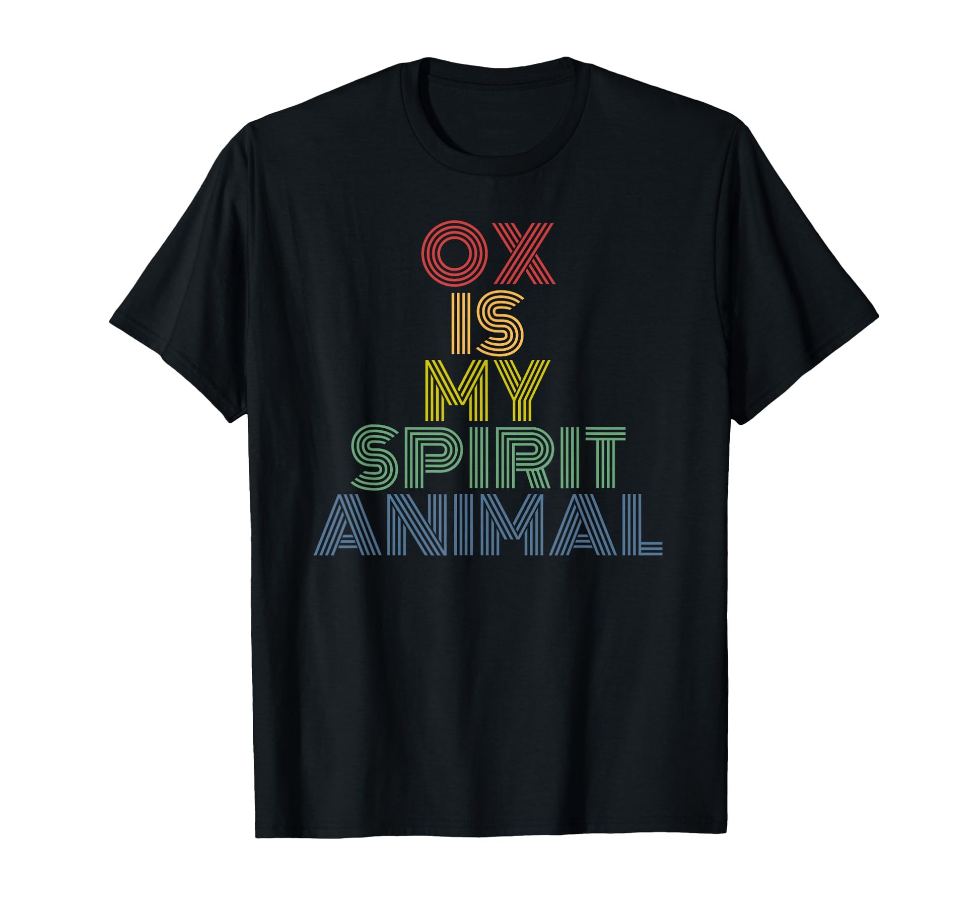 Ox Is My Spirit Animal 70S T-Shirt - Custom Art Print Men Women - T-Shirt, Sweatshirt, Hoodie