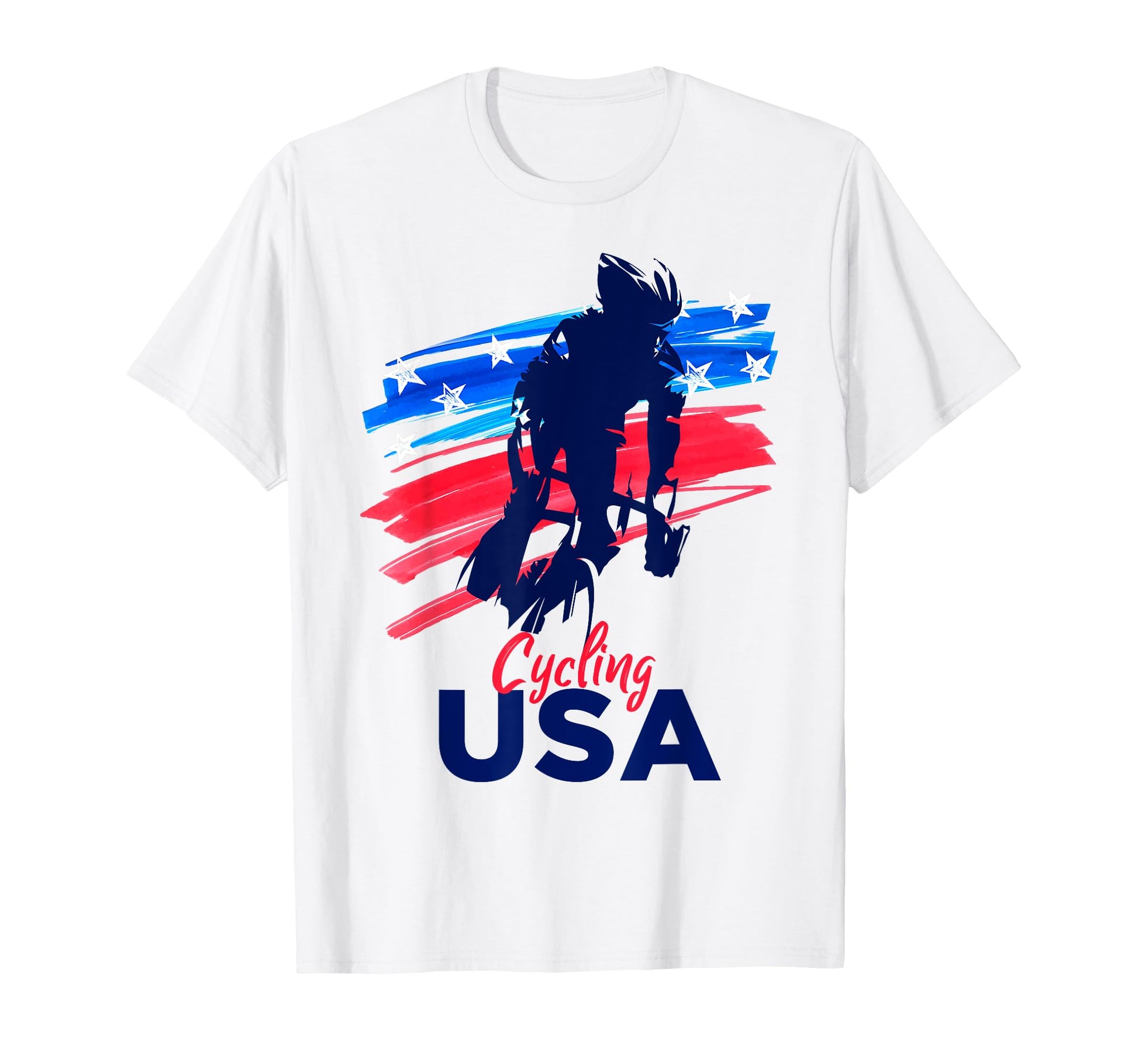 Cycling Usa Flag Bicycle Team Player T-Shirt - Graphic Print for Adults - T-Shirt, Sweatshirt, Hoodie