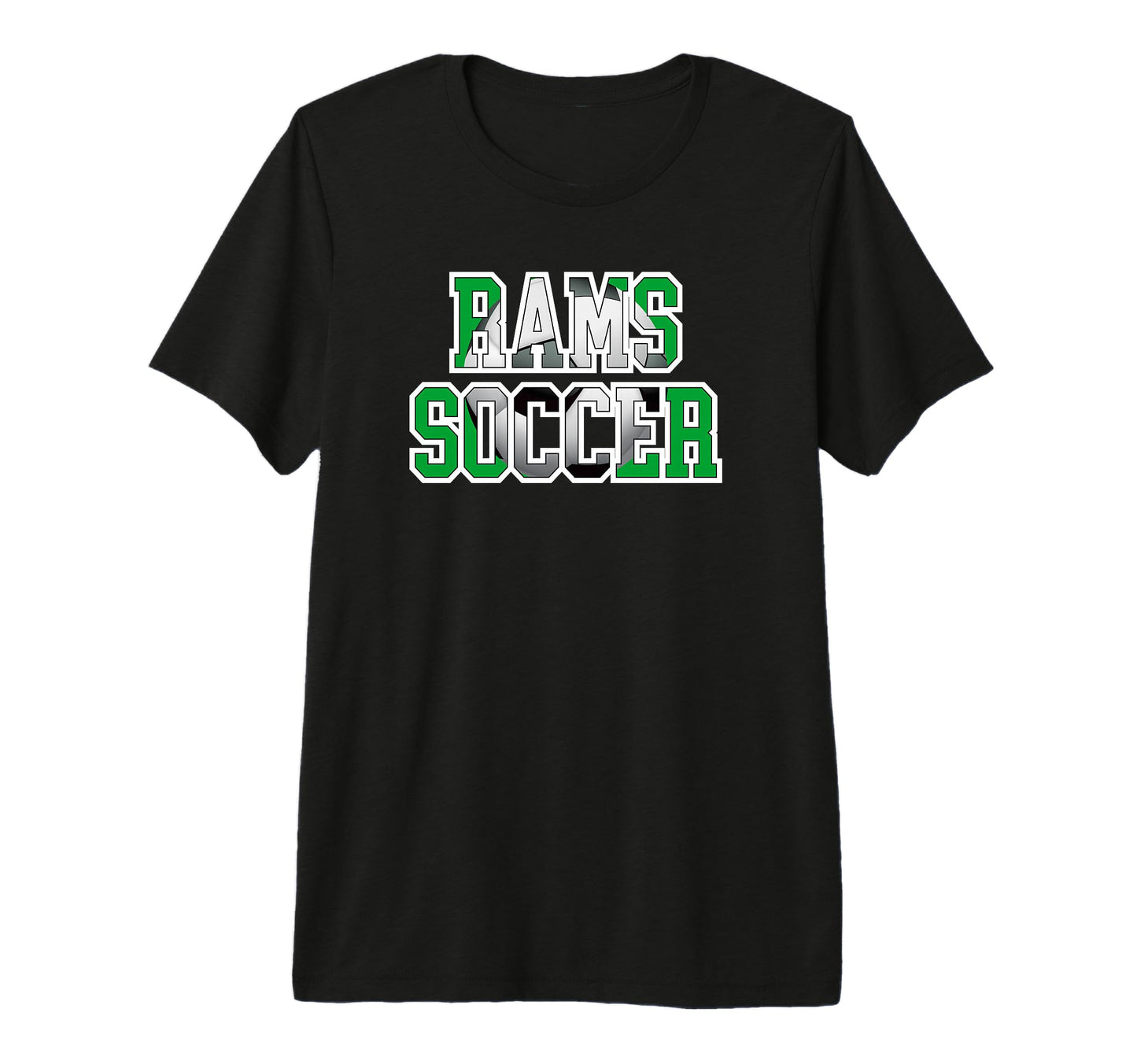 Rams Soccer Mom Game Day Mascot Green T-Shirt - Novelty Apparel for Adults - T-Shirt, Sweatshirt, Hoodie