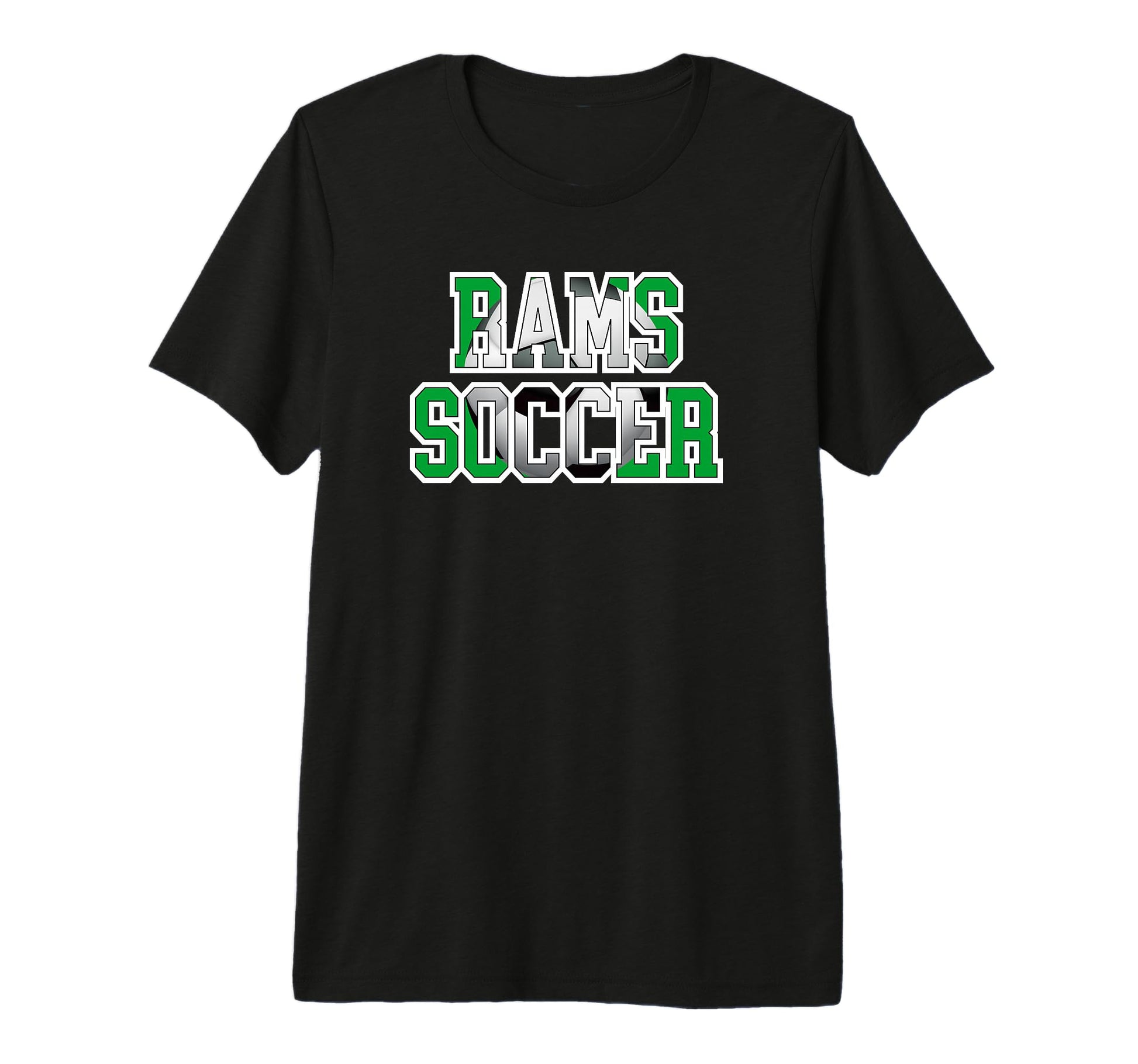 Rams Soccer Mom Game Day Mascot Green T-Shirt - Novelty Apparel for Adults - T-Shirt, Sweatshirt, Hoodie