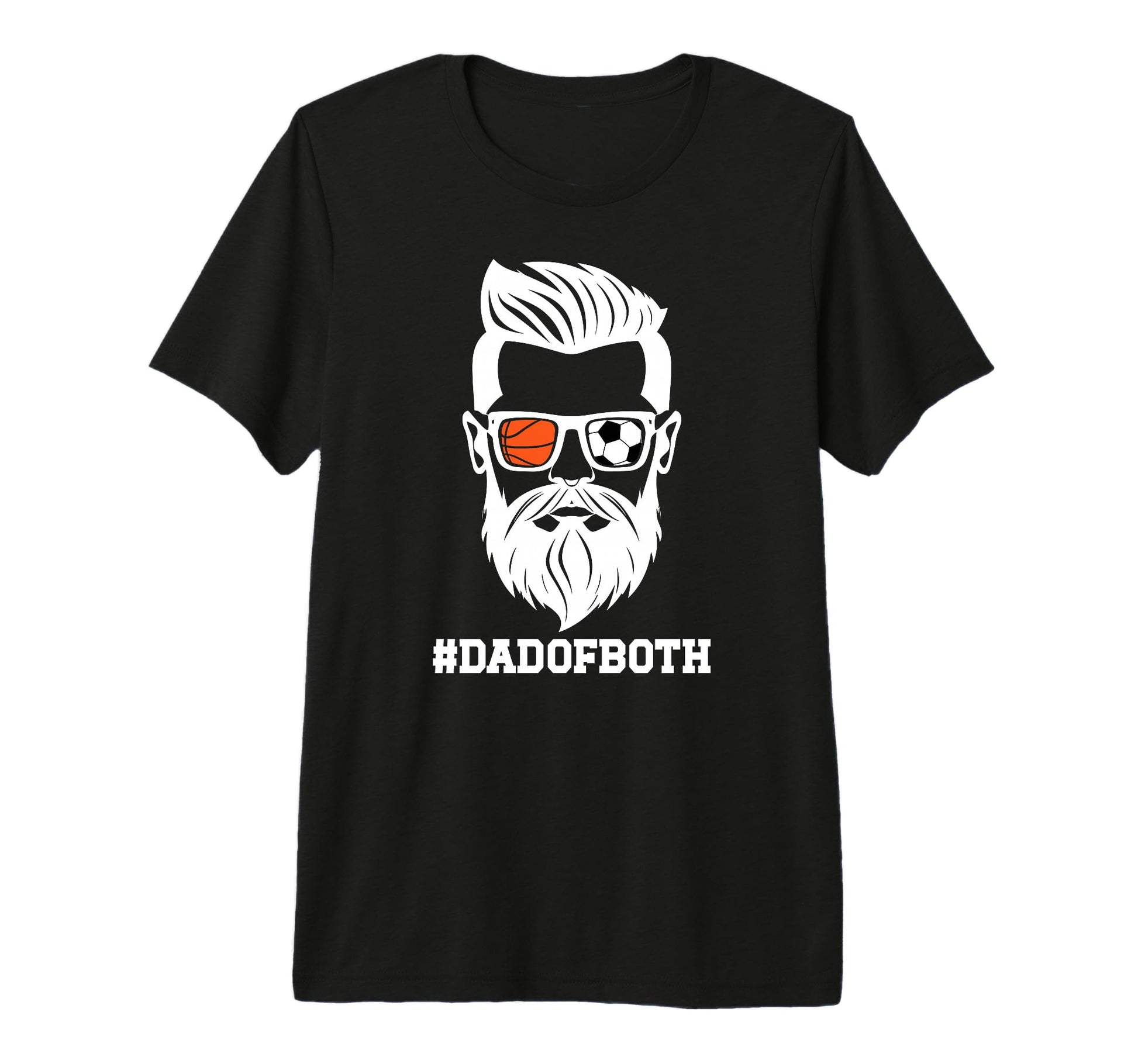 Mens Dad Both Soccer Basketball Dad T-Shirt - Minimalist Print Unisex - T-Shirt, Sweatshirt, Hoodie