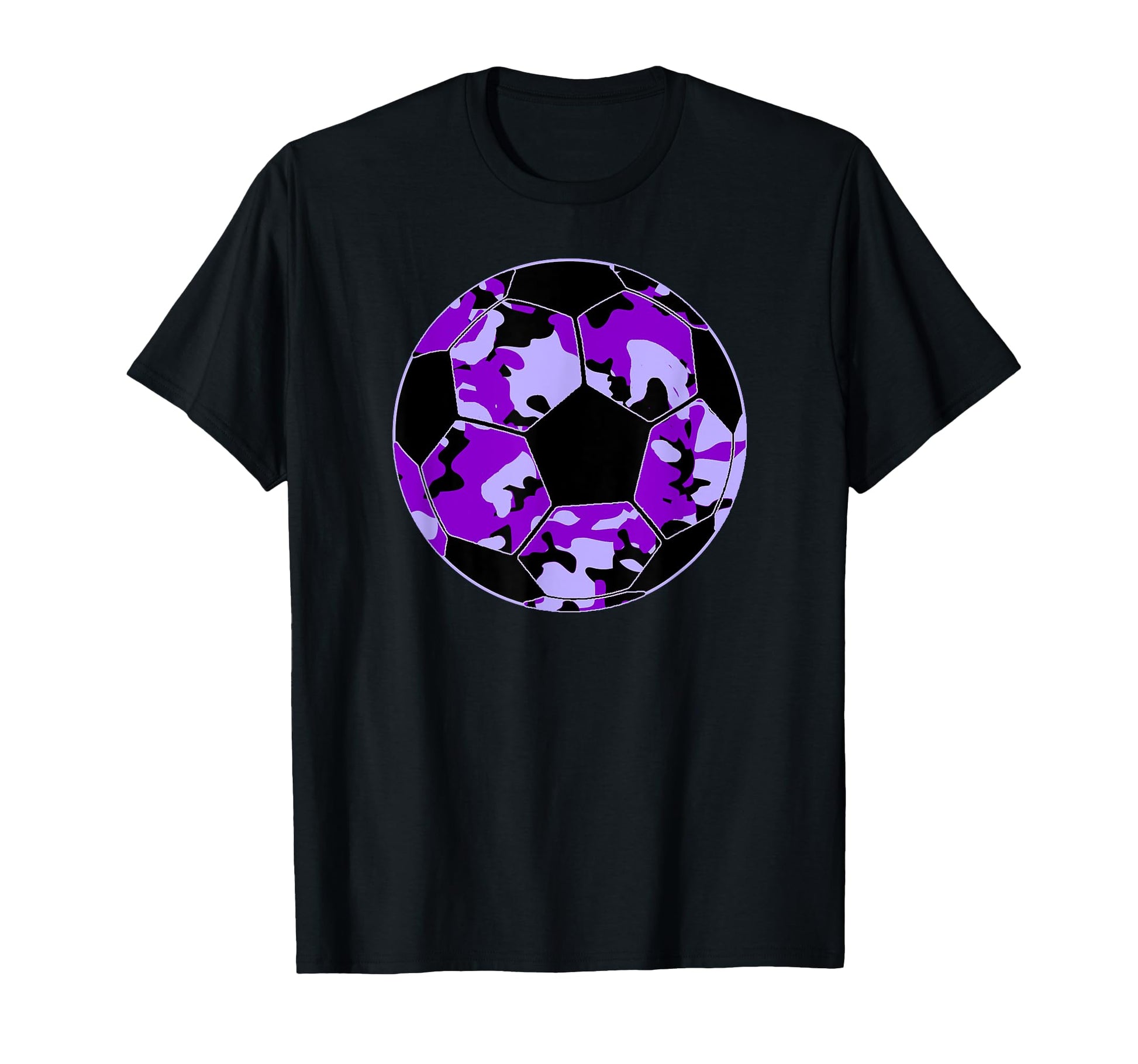 Purple Camo Soccer Purple Camouflage T-Shirt - Unique Graphic Unisex - T-Shirt, Sweatshirt, Hoodie