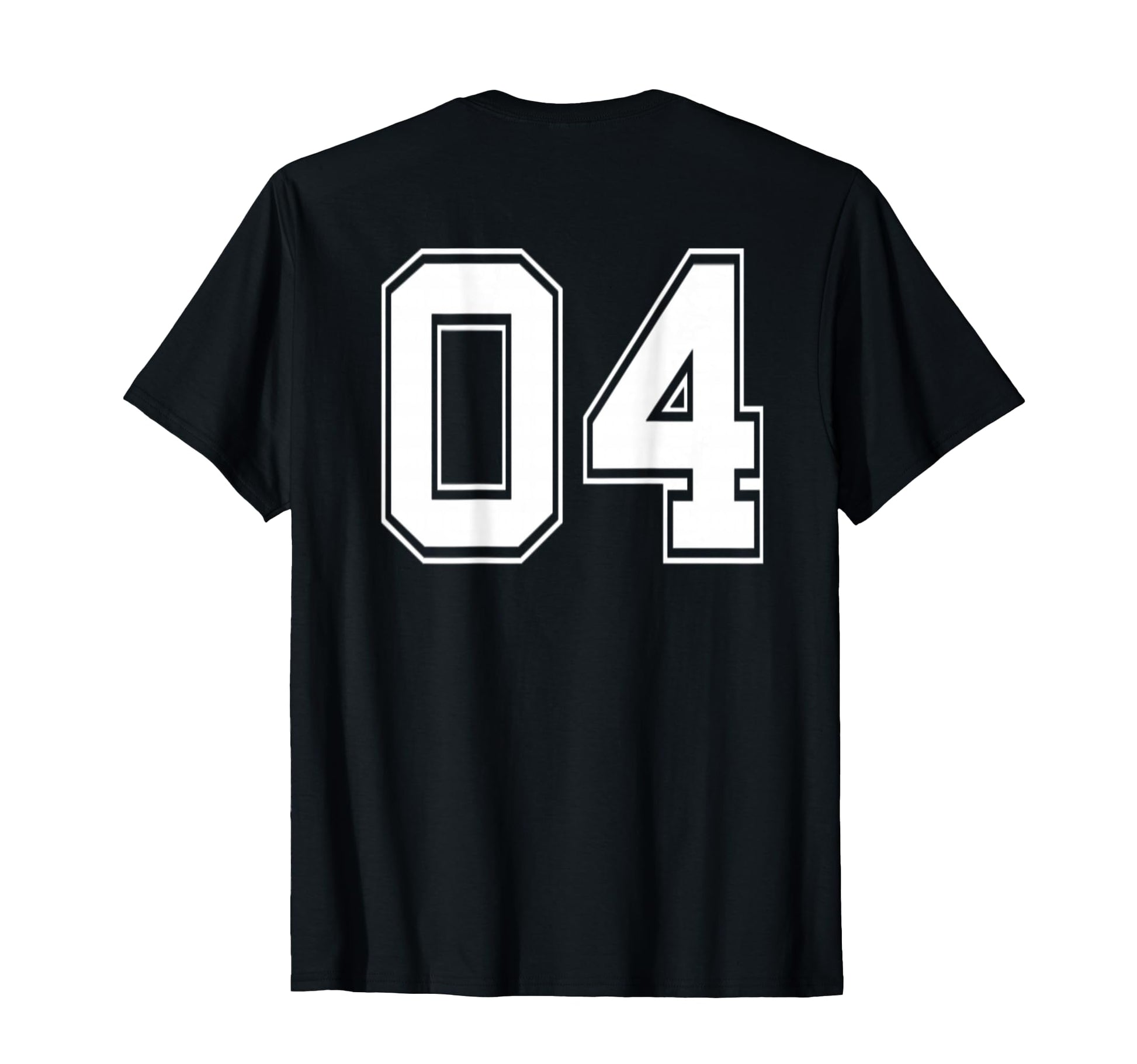 Number 04 Football Baseball Soccer T-Shirt - Custom Art Print Unisex - T-Shirt, Sweatshirt, Hoodie