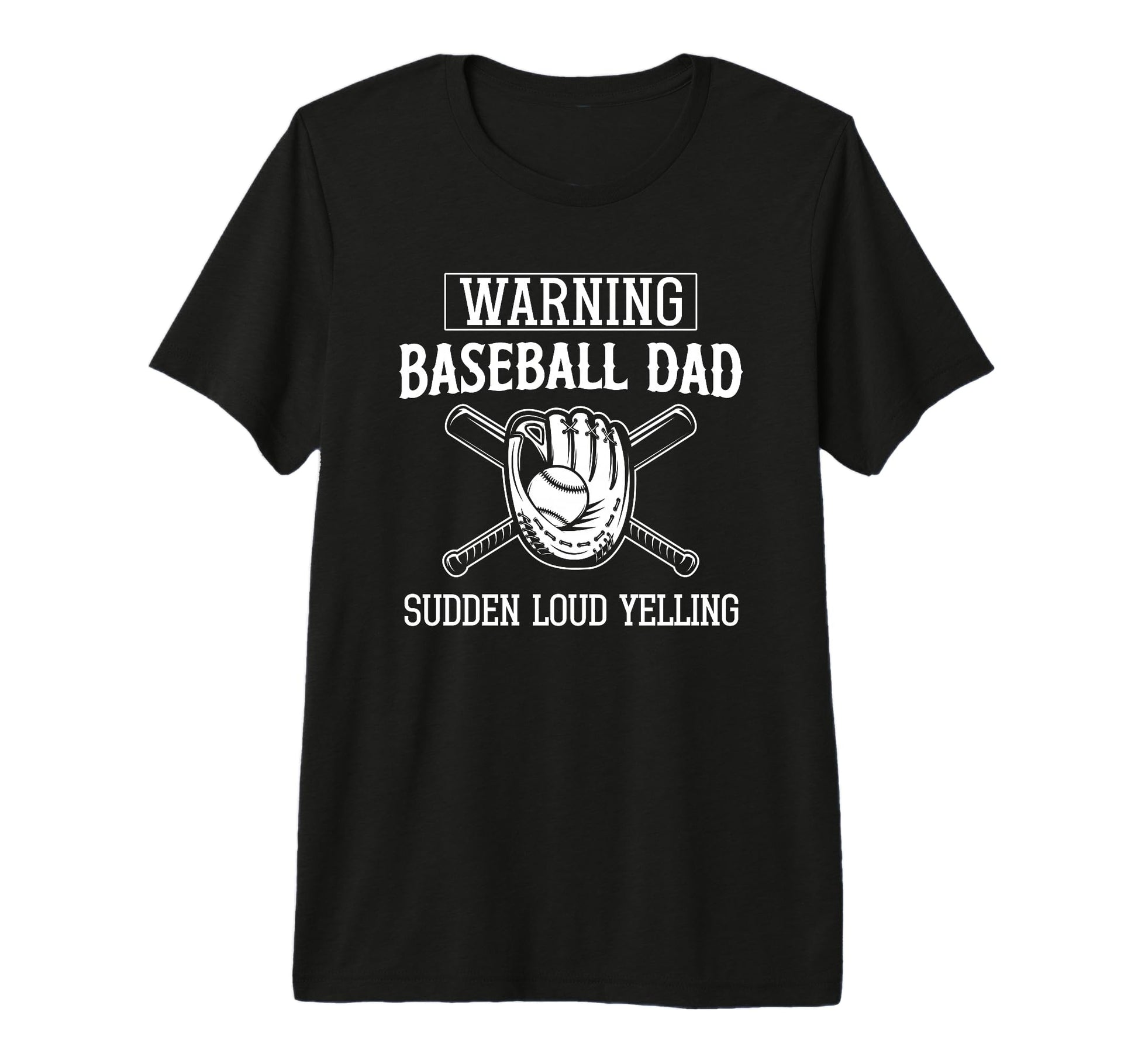 Mens Funny Baseball Dad Gift Warning Loud T-Shirt - Novelty Apparel Unisex - T-Shirt, Sweatshirt, Hoodie